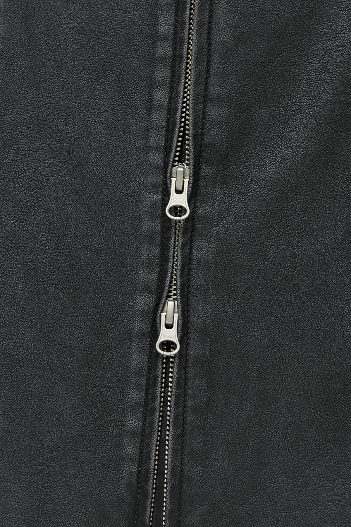 커렌트(CURRENT) VINTAGE WASHING LEATHER JACKET [BLACK]