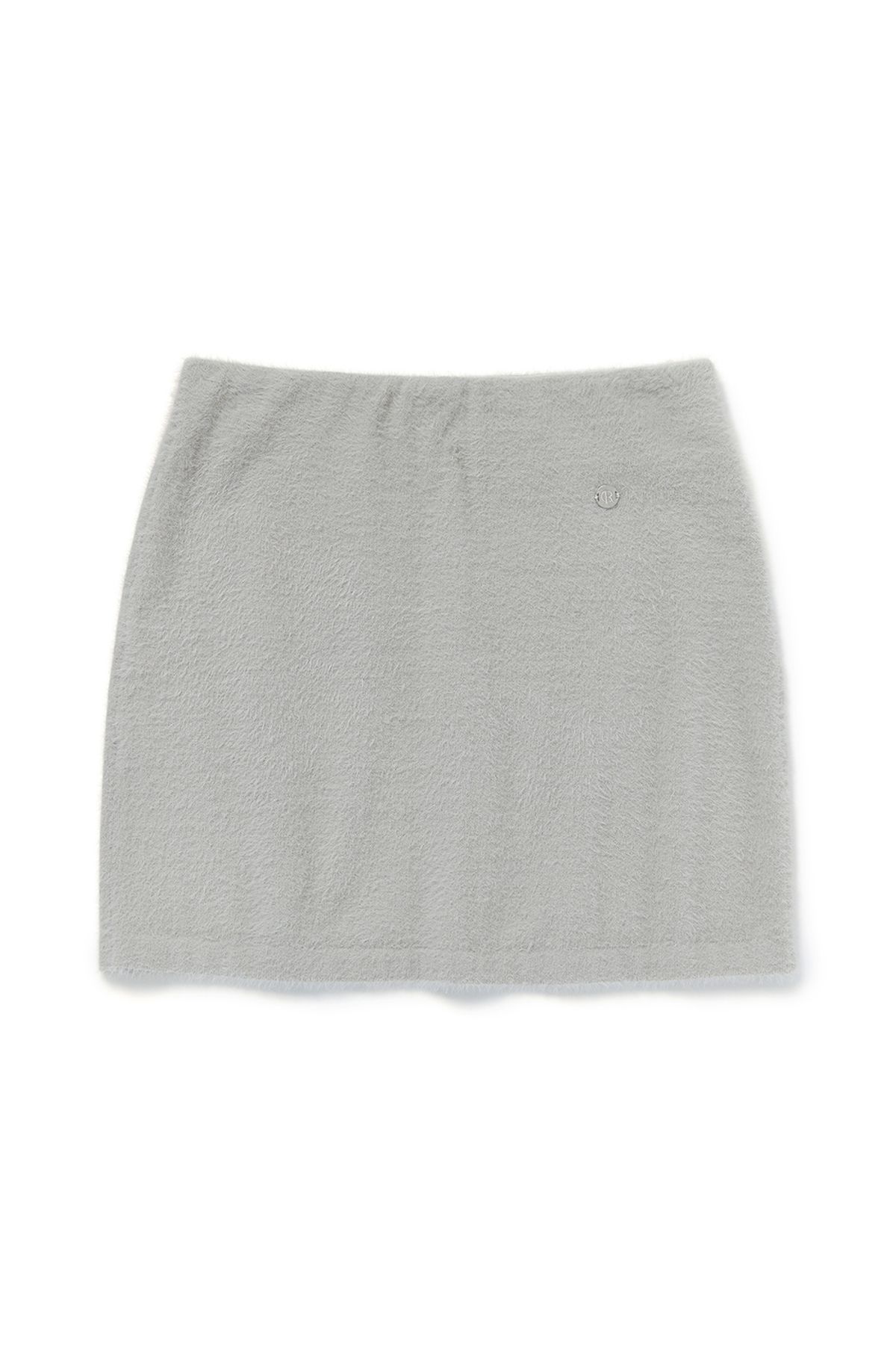 커렌트(CURRENT) HAIRY KNIT MINI SKIRT [LIGHT GRAY]