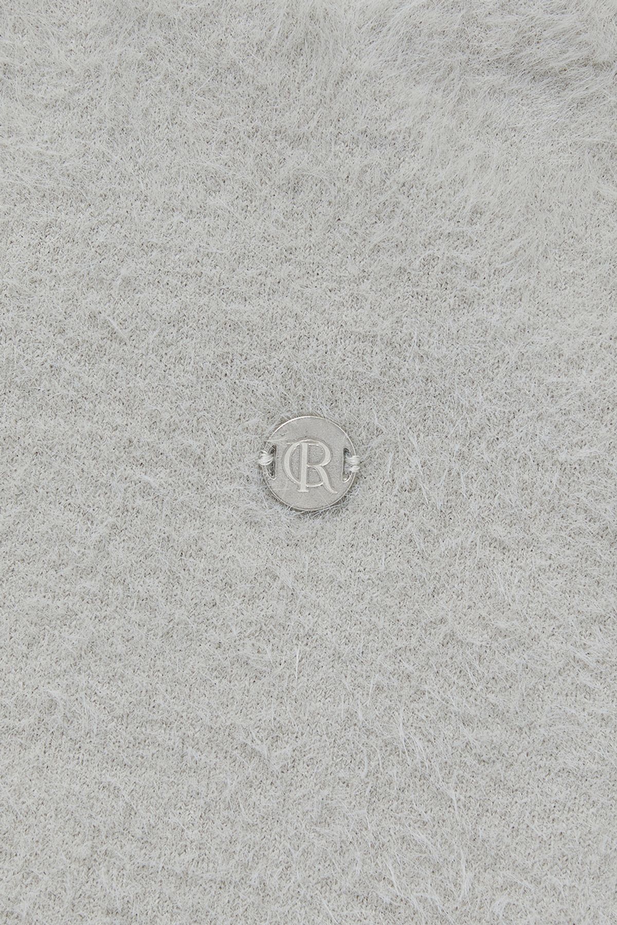 커렌트(CURRENT) HAIRY KNIT MINI SKIRT [LIGHT GRAY]