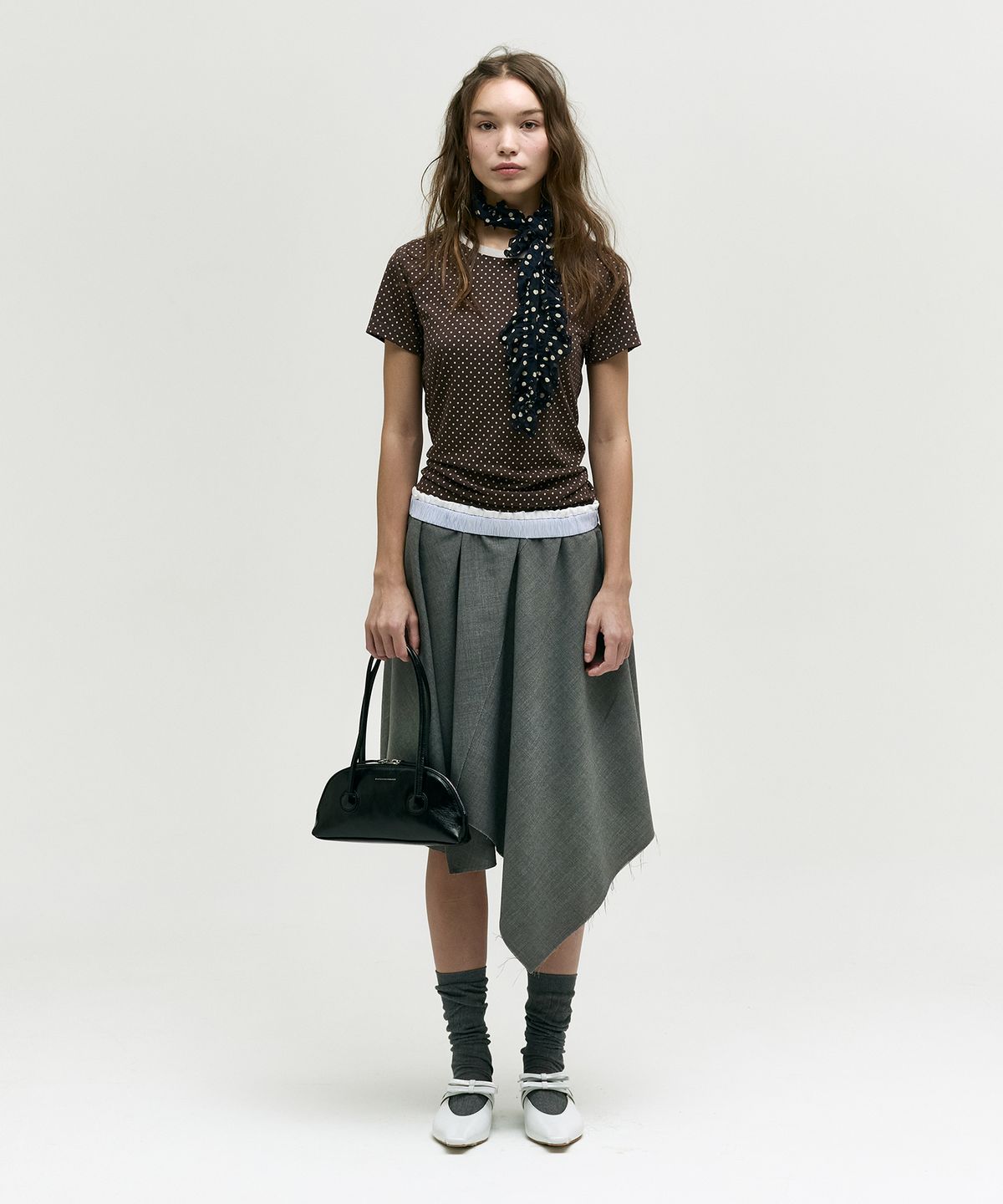 마지셔우드(MARGESHERWOOD) BESSETTE SHOULDER_black crinkle