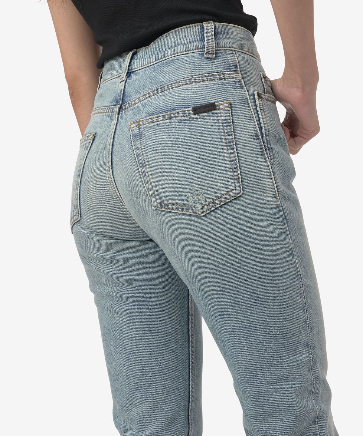 생로랑(SAINT LAURENT) 신디 미드 라이즈 데님 팬츠 - 다크 서머 블루 / 750948Y863P5059
