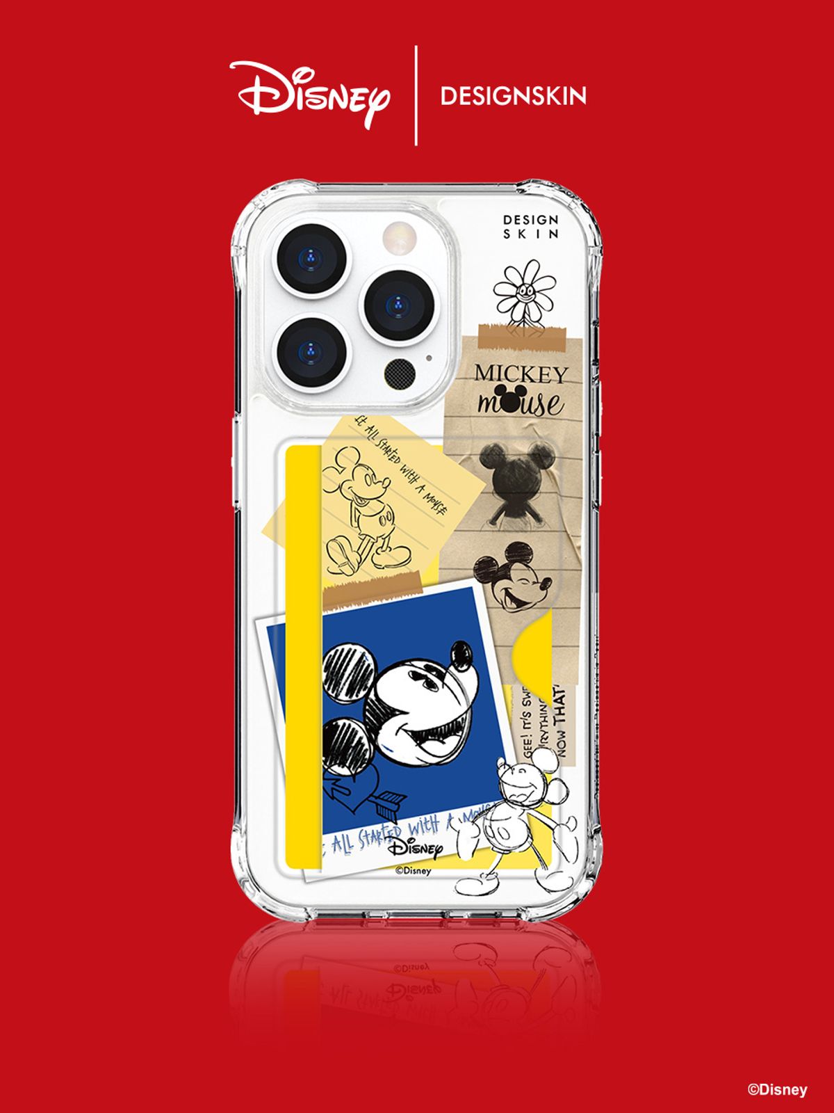 디자인스킨(DESIGNSKIN) [디즈니] 카드슬롯 그래픽 케이스-미키마우스_레트로
