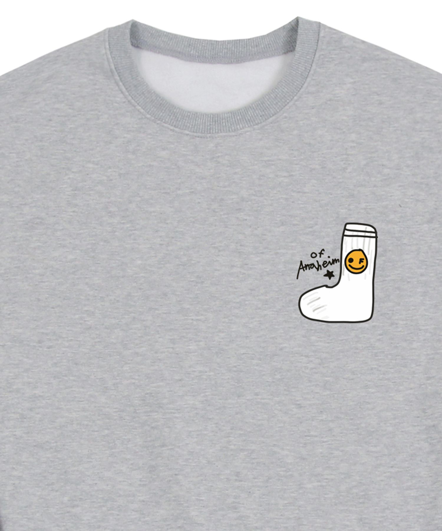 [GRAVER]★SOCKS DRAWING SMILE LOGO SWEATSHIRT Designer fashion, Seoul-fully created | W Concept