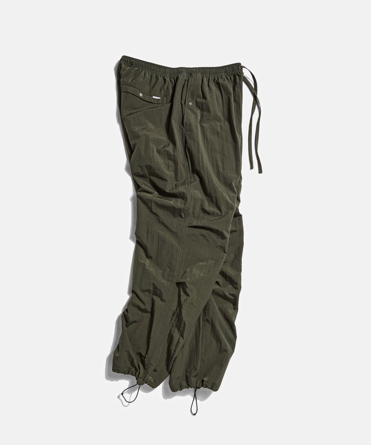 에스피오나지(ESPIONAGE) Nylon Warm Up Pants Dark Olive