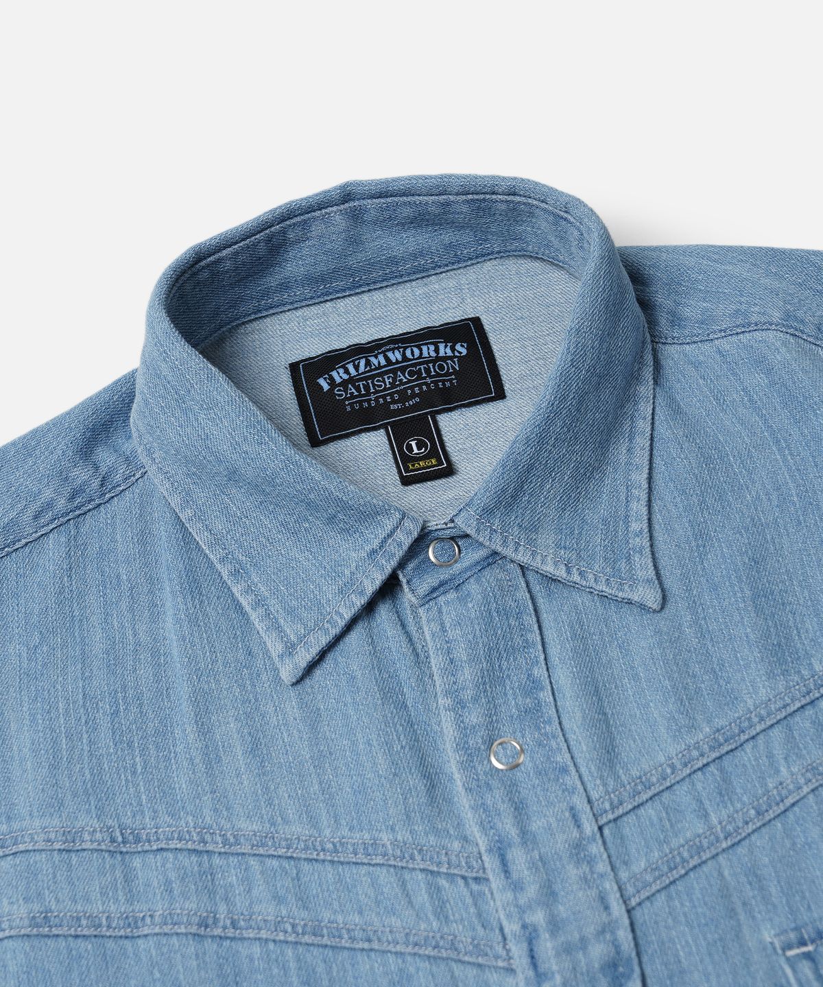 프리즘웍스(FRIZMWORKS) WESTERN DENIM SHIRT _ LIGHT BLUE