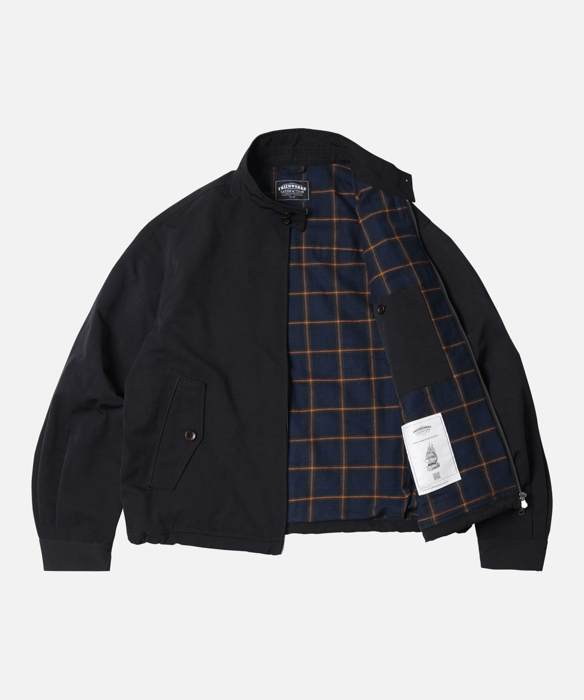 프리즘웍스(FRIZMWORKS) BUDDY HARRINGTON JACKET _ BLACK