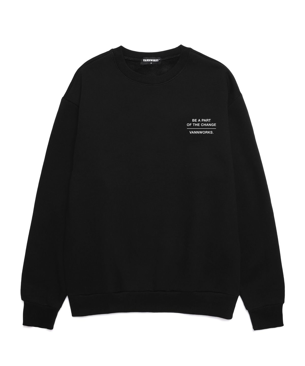 밴웍스(VANNWORKS) Earth Day Ever Day 오버핏 맨투맨 ((VLS0005) 블랙