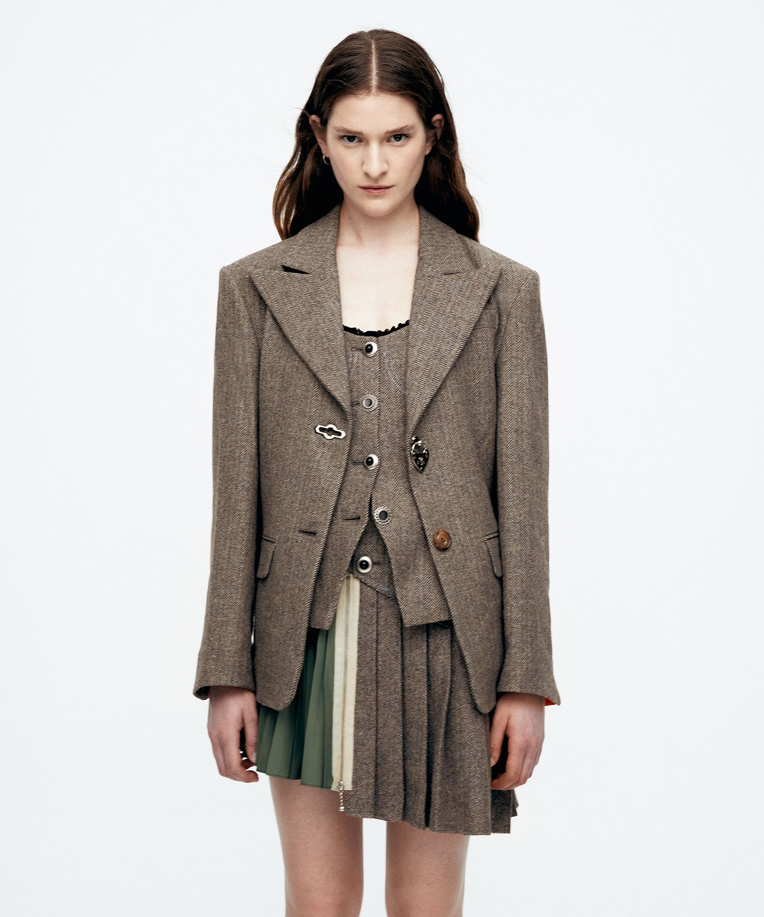 MUSINSA | ANDERSSON BELL Haruko Herringbone MA-1 Jacket