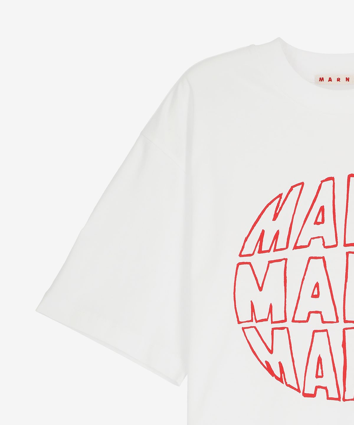 마르니(MARNI) 로고 릴리 반팔 티셔츠 - 화이트 / THJET49P02USCV80CLW01