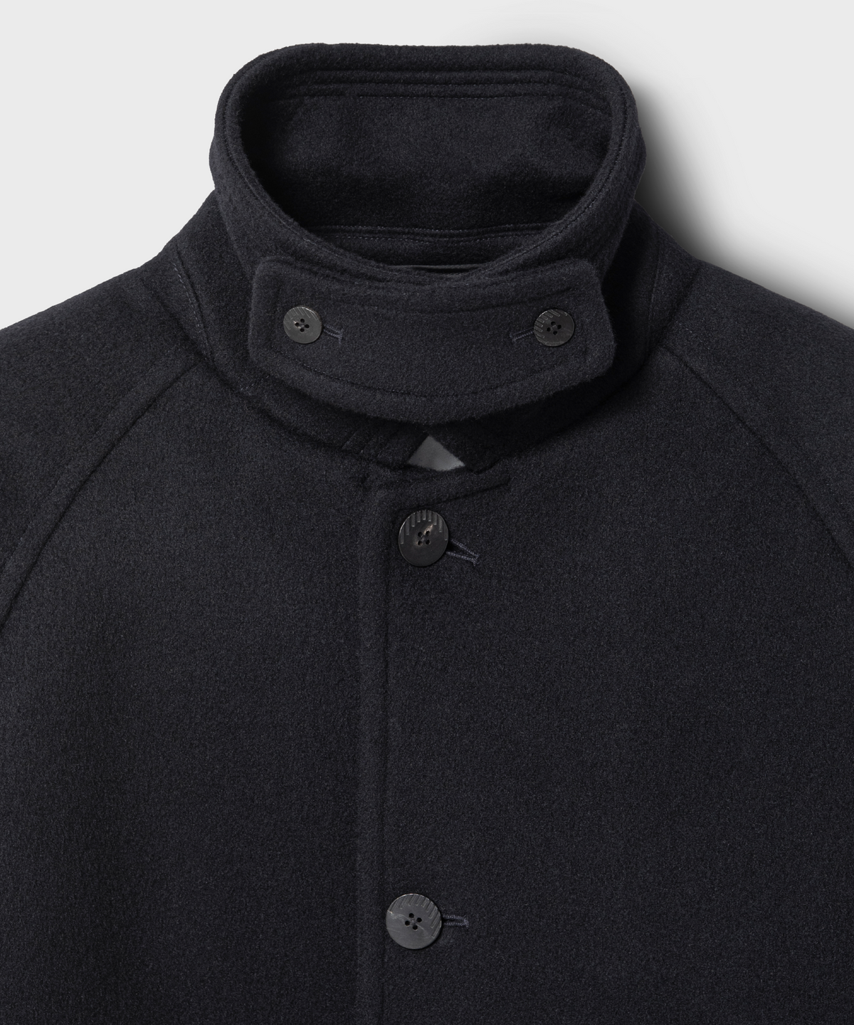 넌블랭크(NONBLANK) 오버사이즈 핏 발마칸 코트_DARK NAVY
