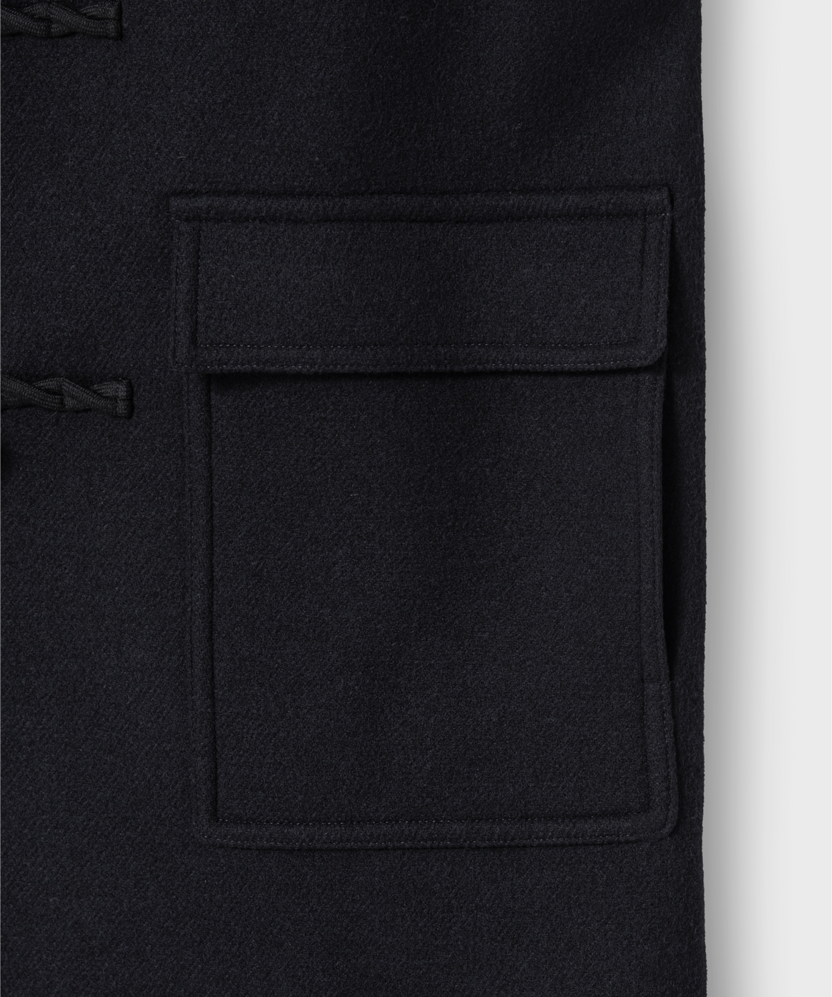 넌블랭크(NONBLANK) 디테처블 후드 더플 코트_DARK NAVY