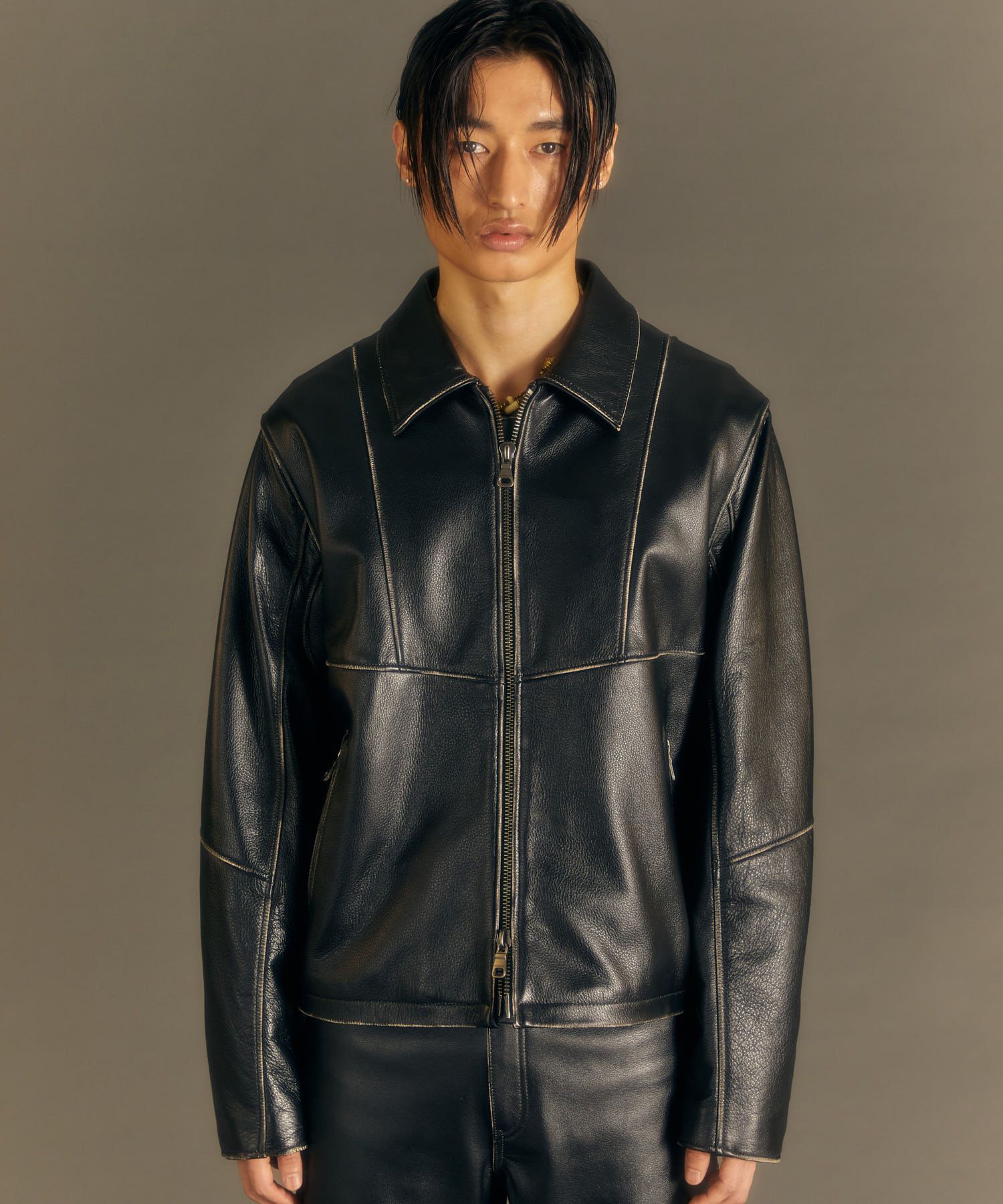 MUSINSA公式 | ANDERSSON BELL Unisex Dressgen Leather Zip-up