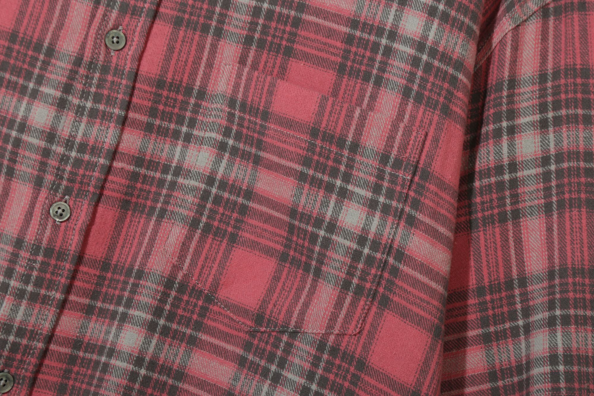 MUSINSA | BASEMOMENT Flannel Plaid Check Shirt Pink
