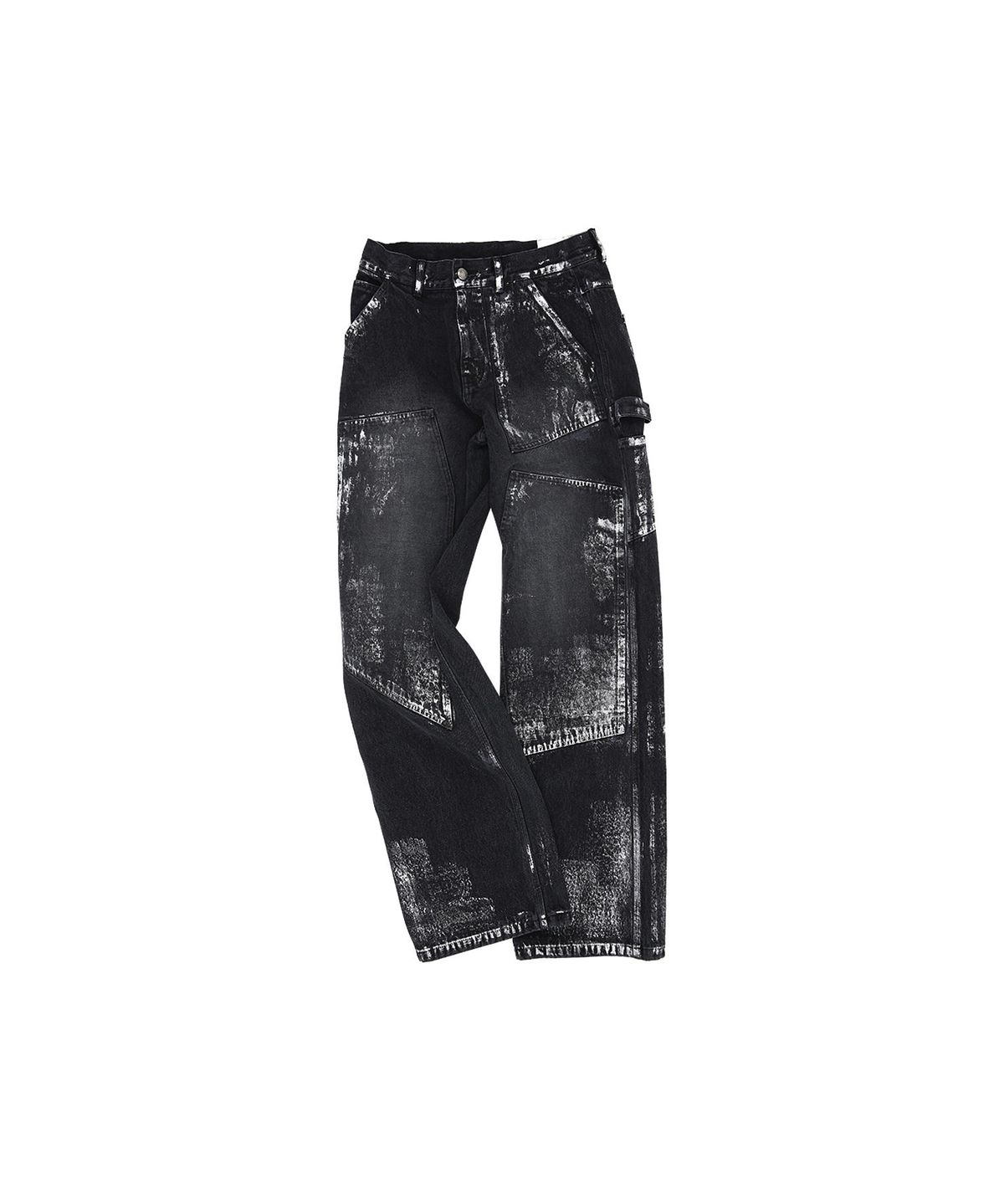 앤더슨벨(ADSB ANDERSSON BELL) 왁스 코티드 카펜터 와이드 레그 진 apa685m(BLACK)