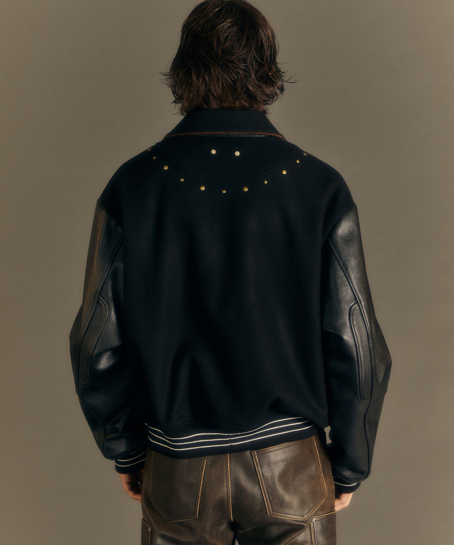 【ANDERSSON BELL】★LUSTER WOOL & LEATHER VARSITY JACKE.T MUSINSA | ANDERSSON BELL Luster Wool & Leather Varsity