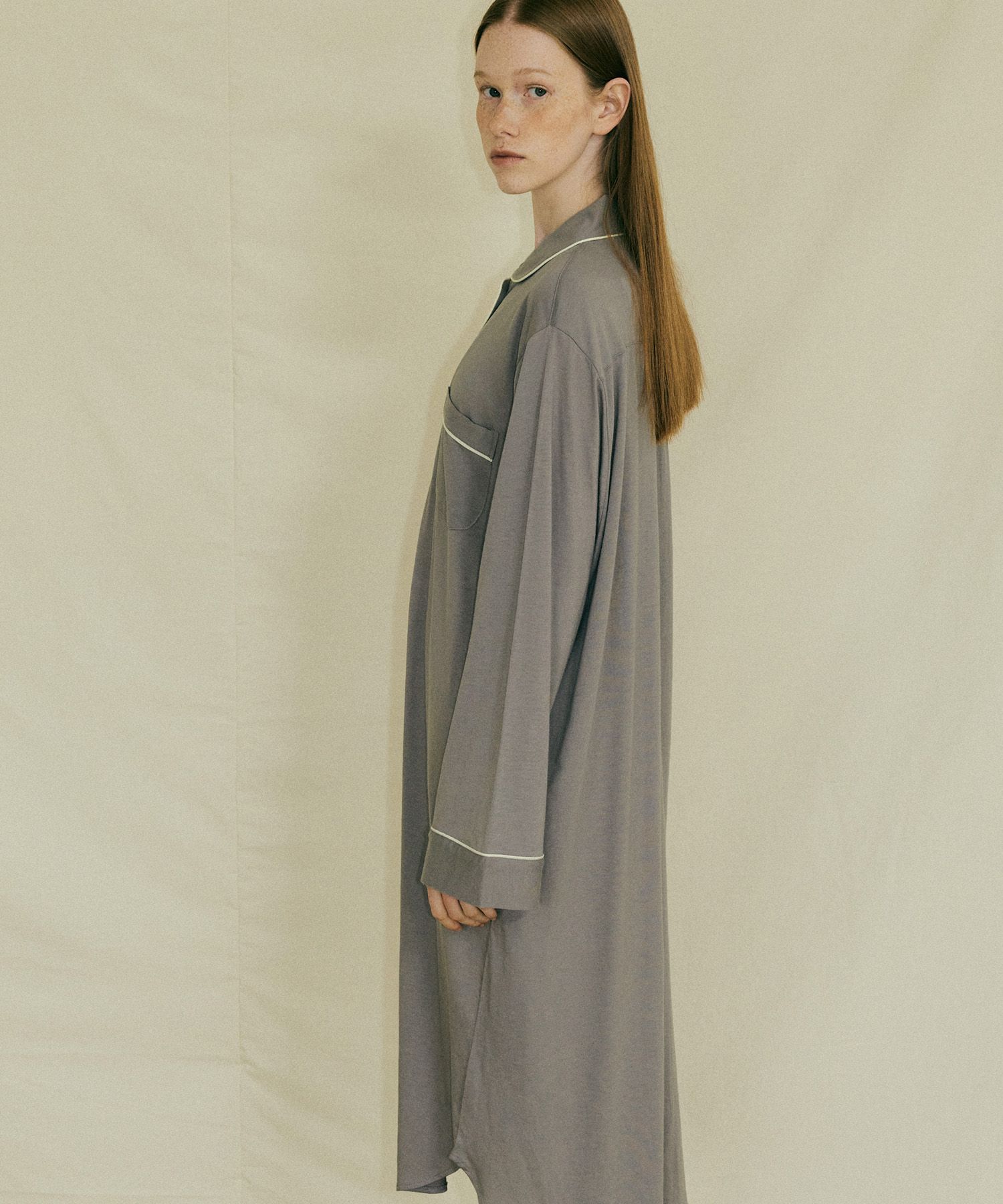 ◆JO'S LOUNGE◆ Modal w Essential Mint Gray Lounge Shirt Ess MUSINSA | JO'S LOUNGE [Modal] (w) Essential Lounge Shirt - Gray