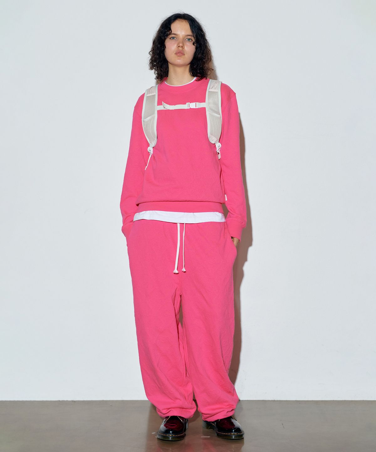 스컬프터(SCULPTOR) Jacquard Flower Jogger Pants Acid Pink