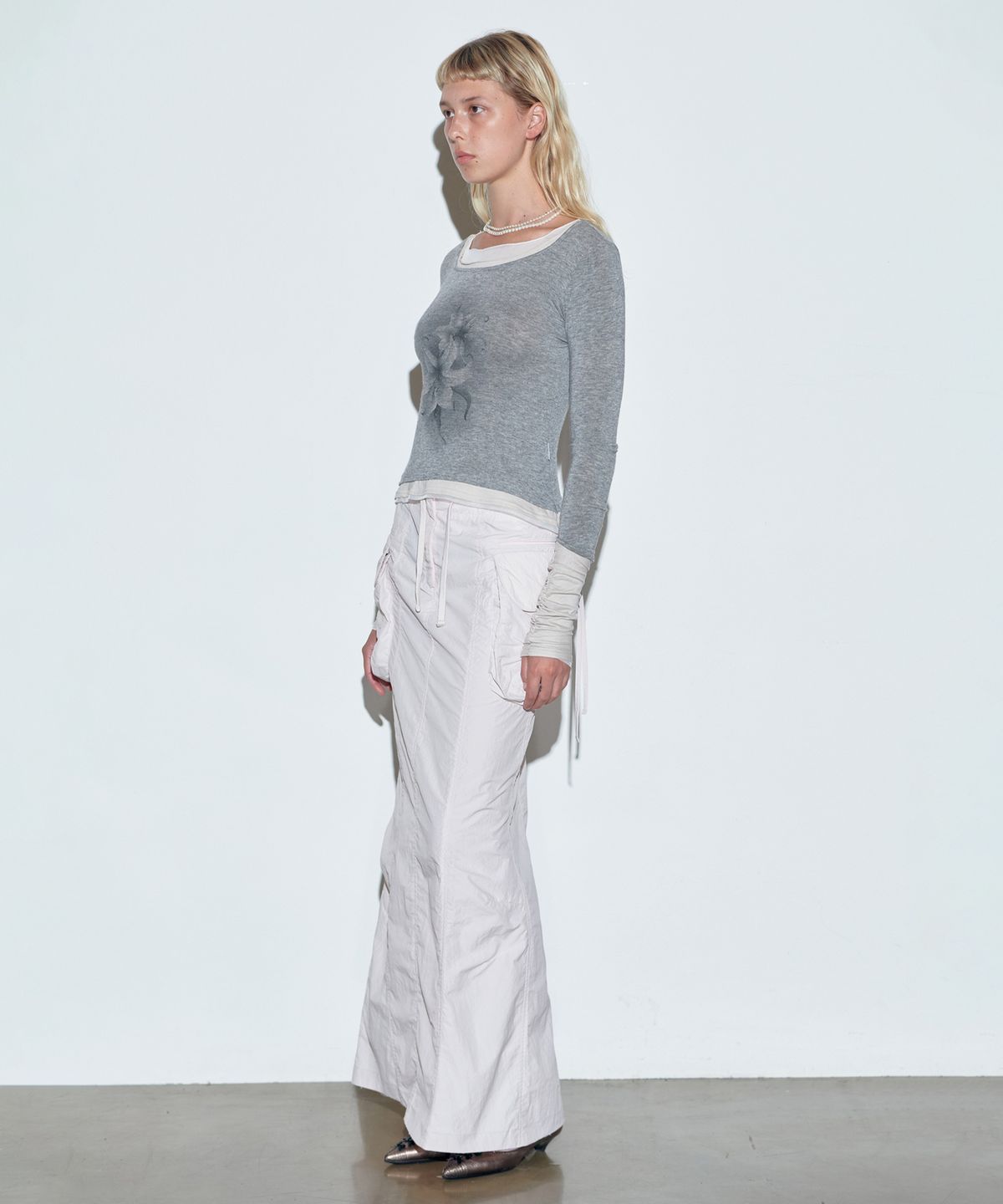 스컬프터(SCULPTOR) Triple Layered L/S Tee Melange Gray