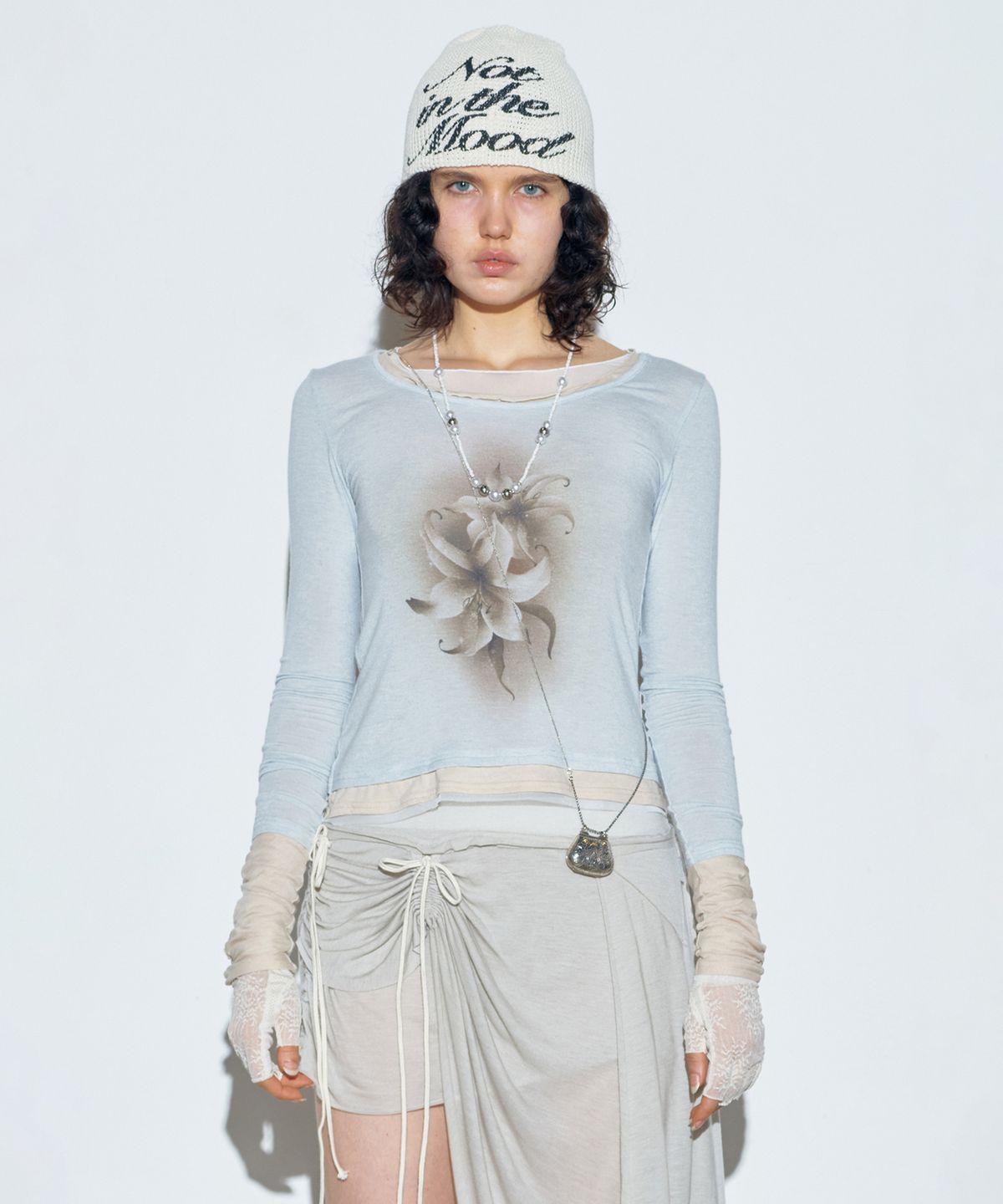 스컬프터(SCULPTOR) Triple Layered L/S Tee Pale Blue