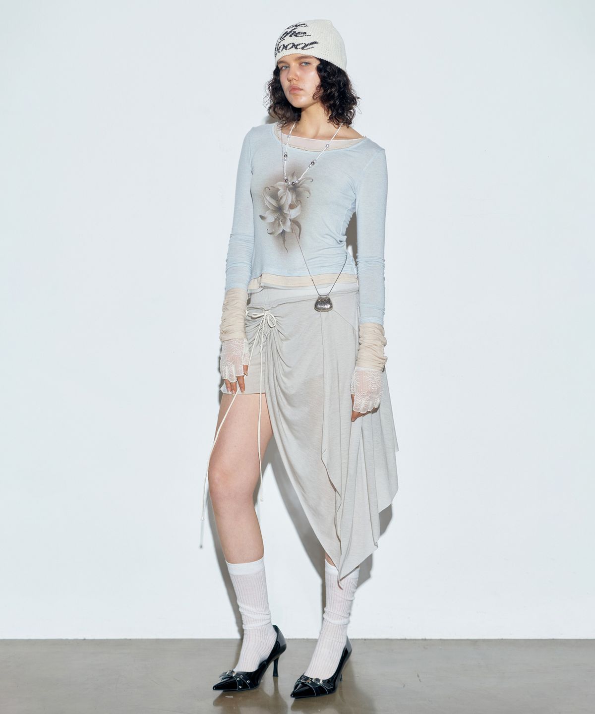 스컬프터(SCULPTOR) Triple Layered L/S Tee Pale Blue