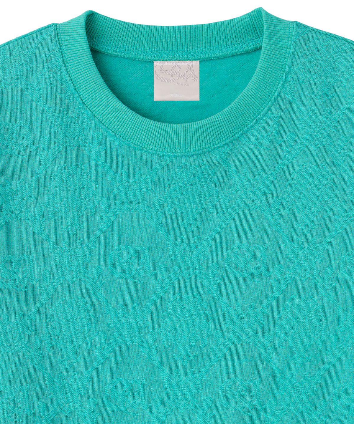스컬프터(SCULPTOR) Jacquard Flower Sweatshirt Turquoise
