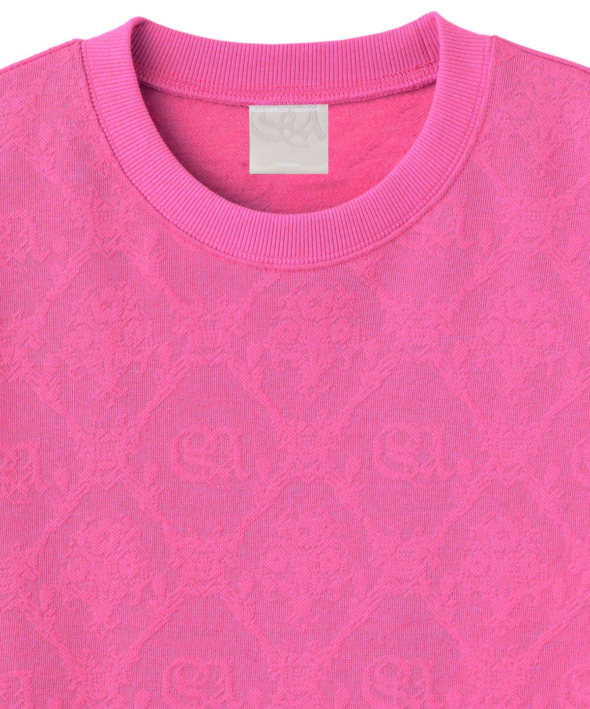스컬프터(SCULPTOR) Jacquard Flower Sweatshirt Acid Pink