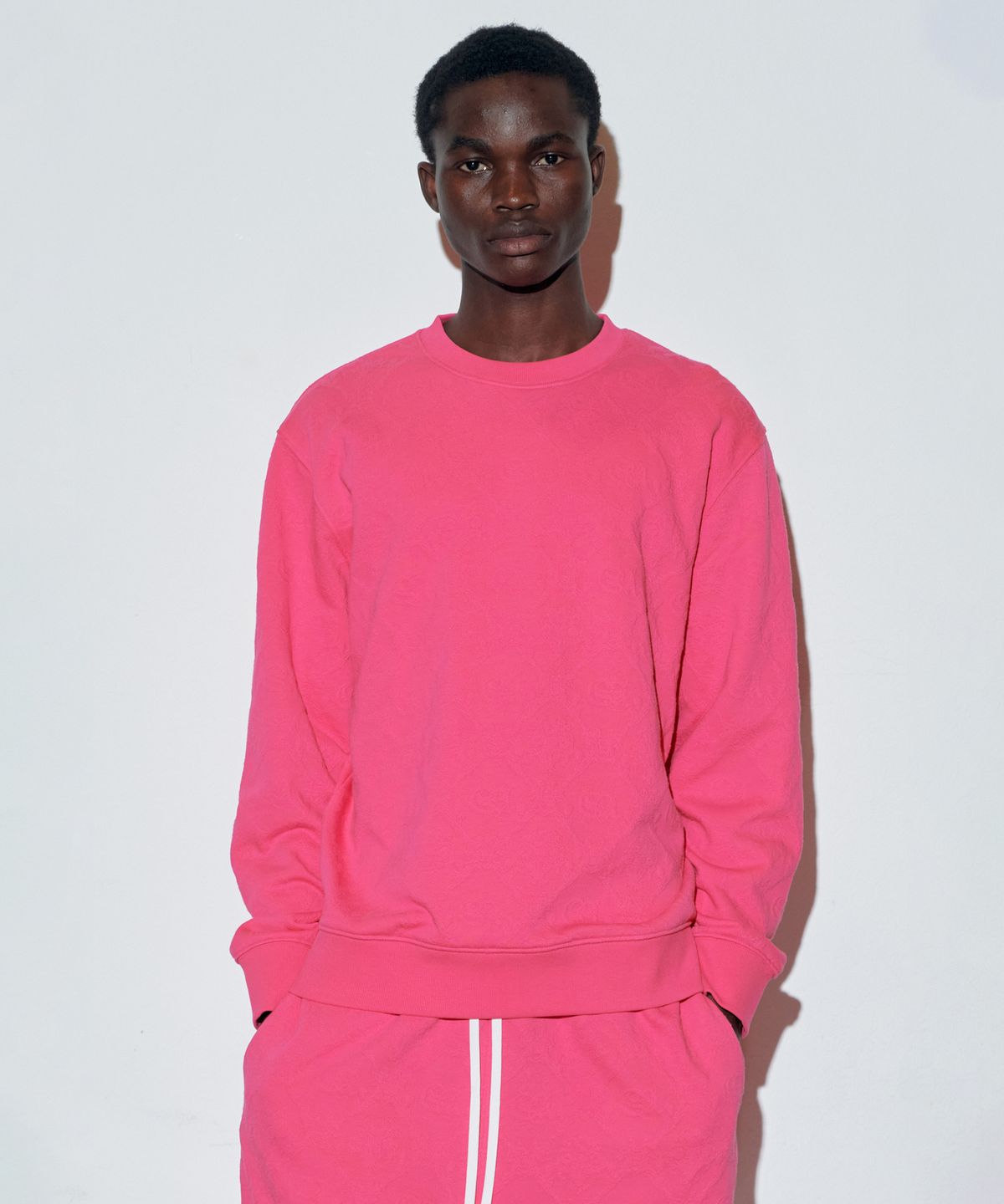 스컬프터(SCULPTOR) Jacquard Flower Sweatshirt Acid Pink