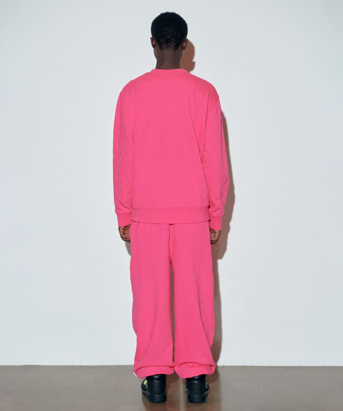 스컬프터(SCULPTOR) Jacquard Flower Sweatshirt Acid Pink