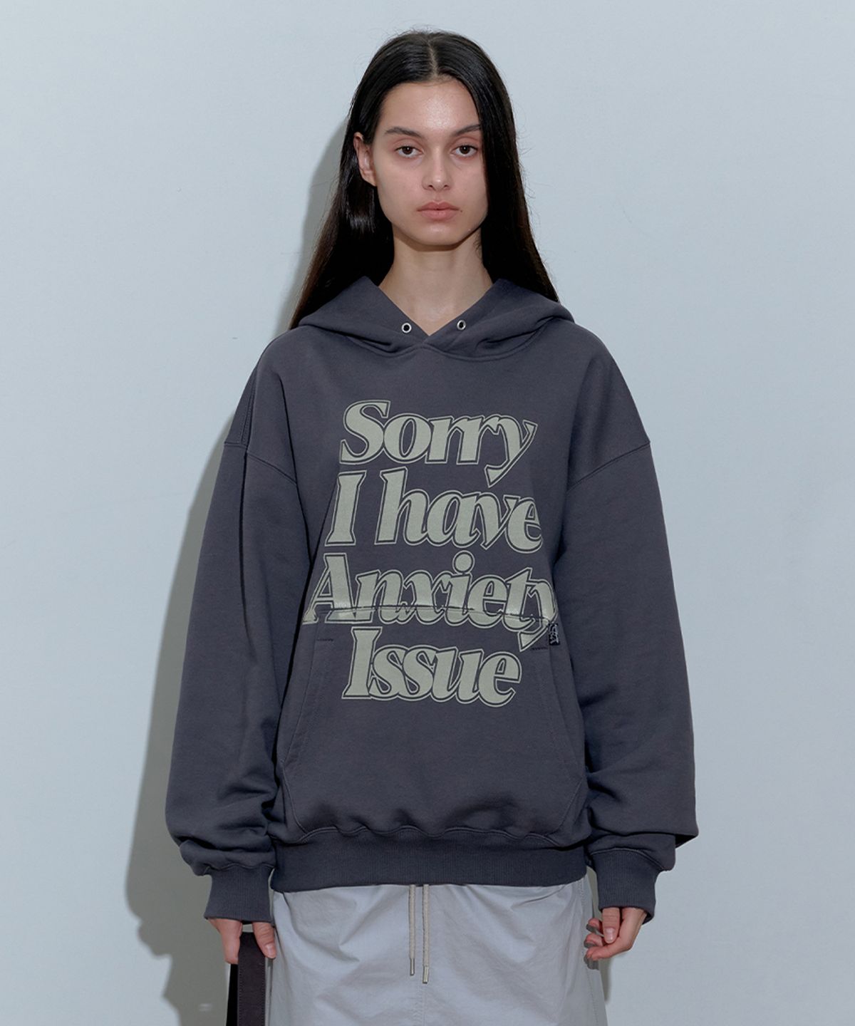 스컬프터(SCULPTOR) Social Anxiety Hoodie Charcoal