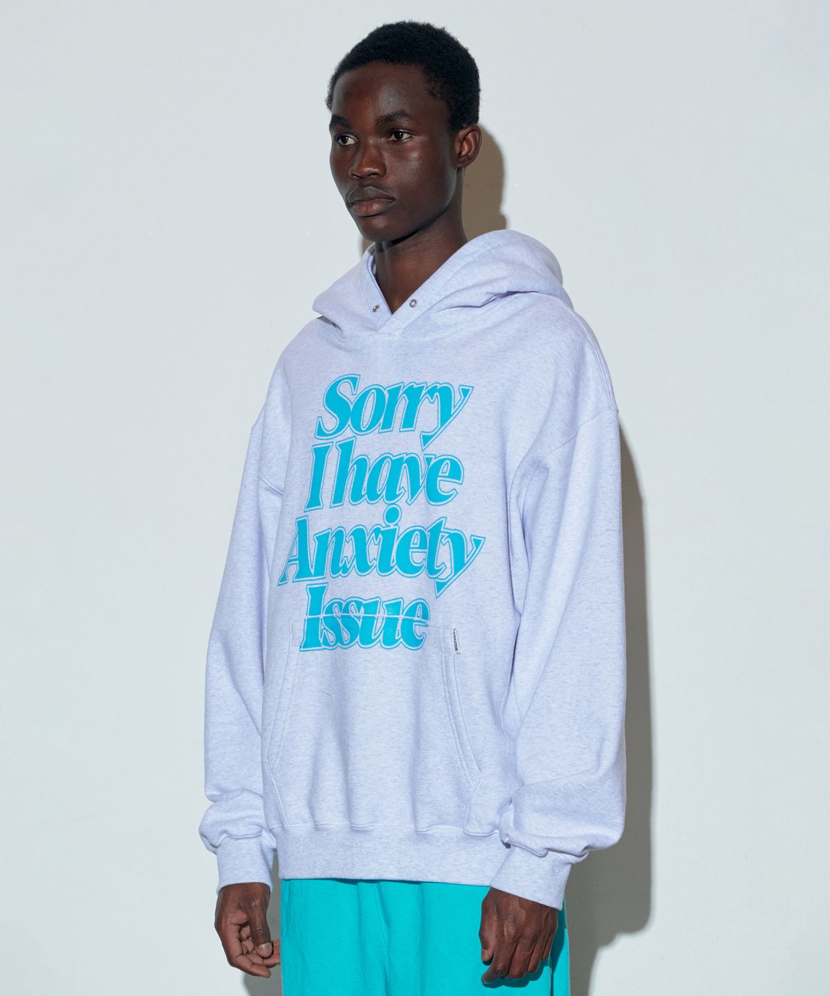 스컬프터(SCULPTOR) Social Anxiety Hoodie White Melange
