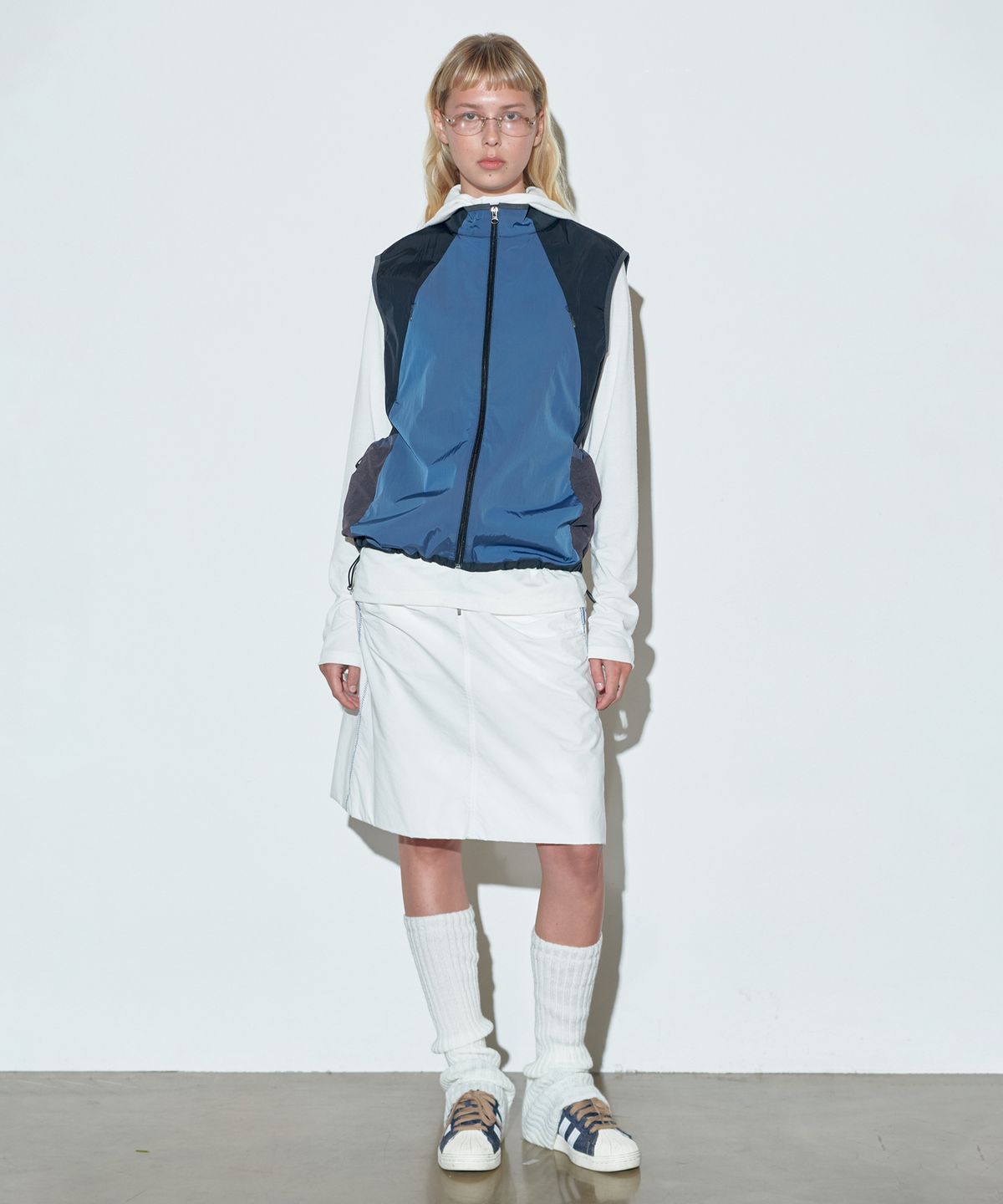 스컬프터(SCULPTOR) Color Block Vest Navy