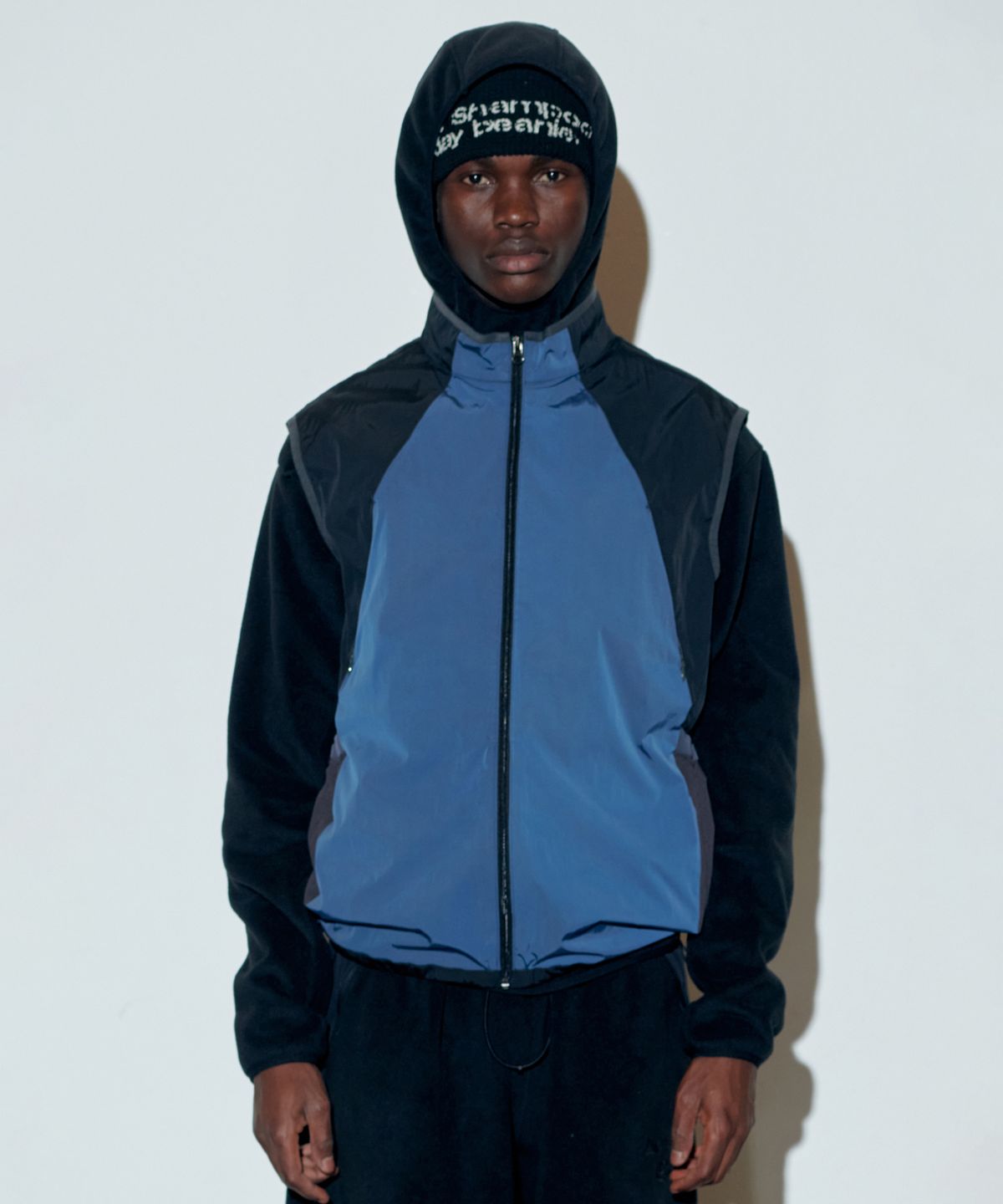 스컬프터(SCULPTOR) Color Block Vest Navy