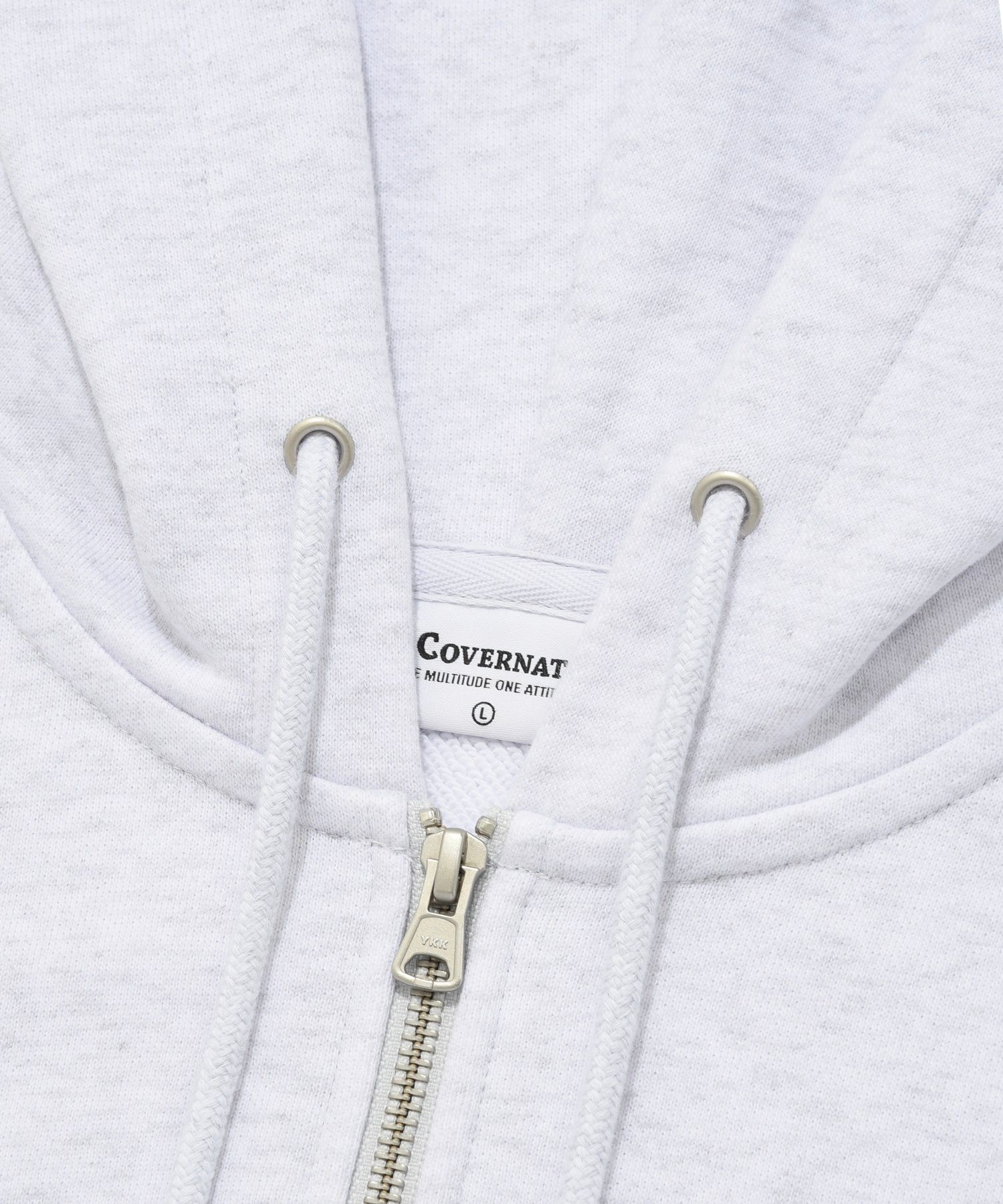 MUSINSA | COVERNAT Overfit CVNT Hoodie Zip-up Heather Gray