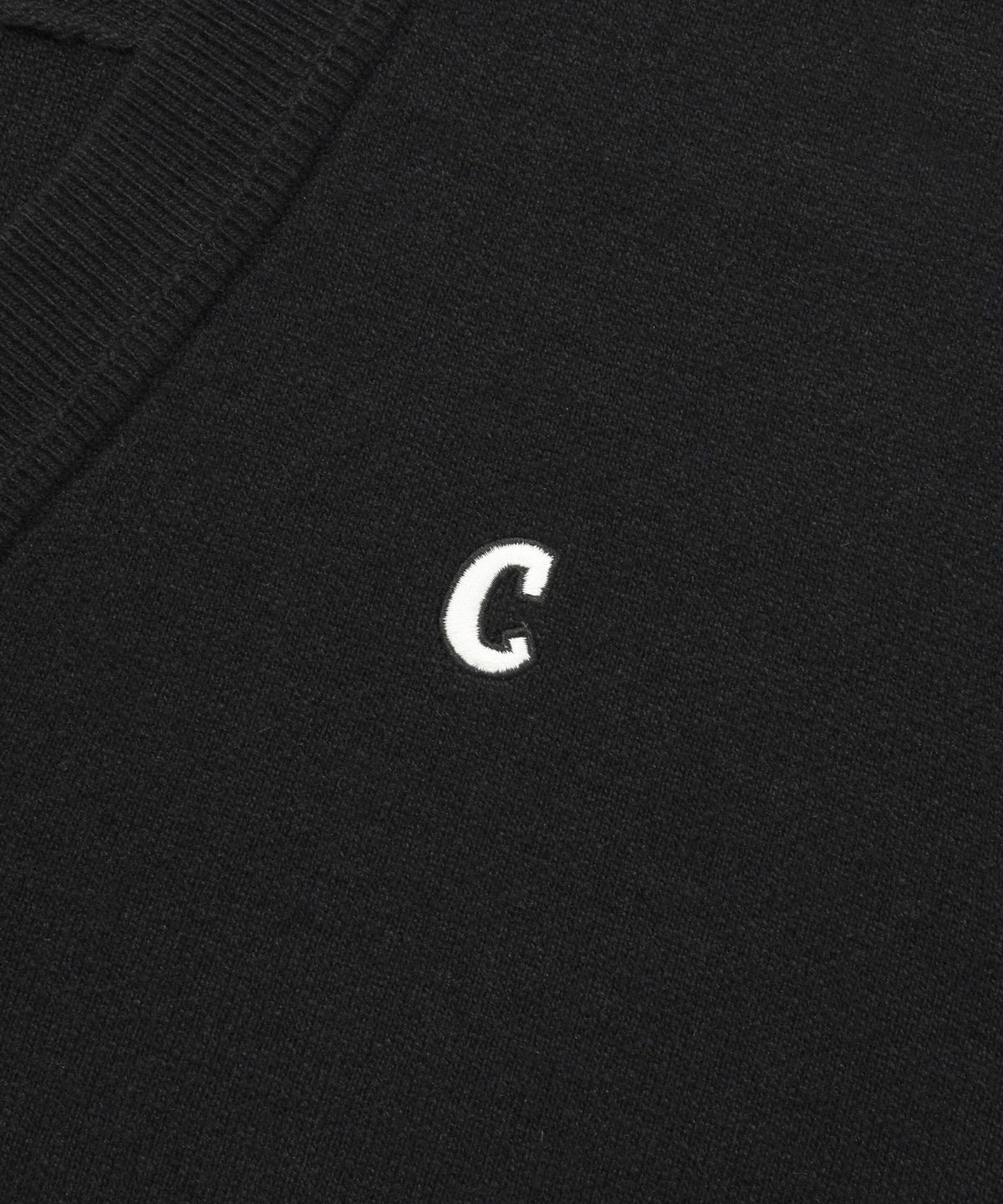 커버낫(COVERNAT) 어센틱 C 로고 가디건 블랙
