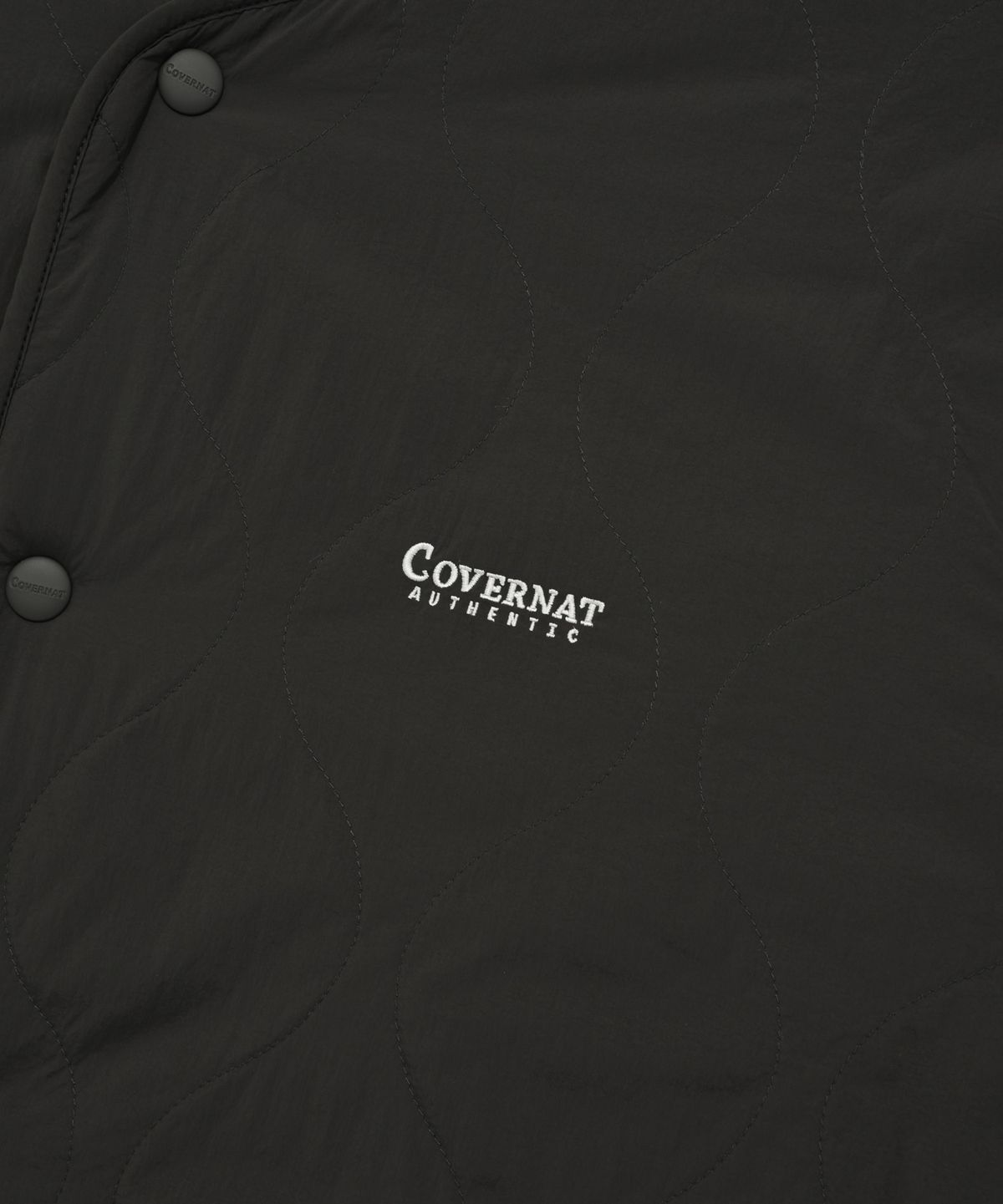 커버낫(COVERNAT) 리버시블 컴피보아 카라리스 자켓 차콜