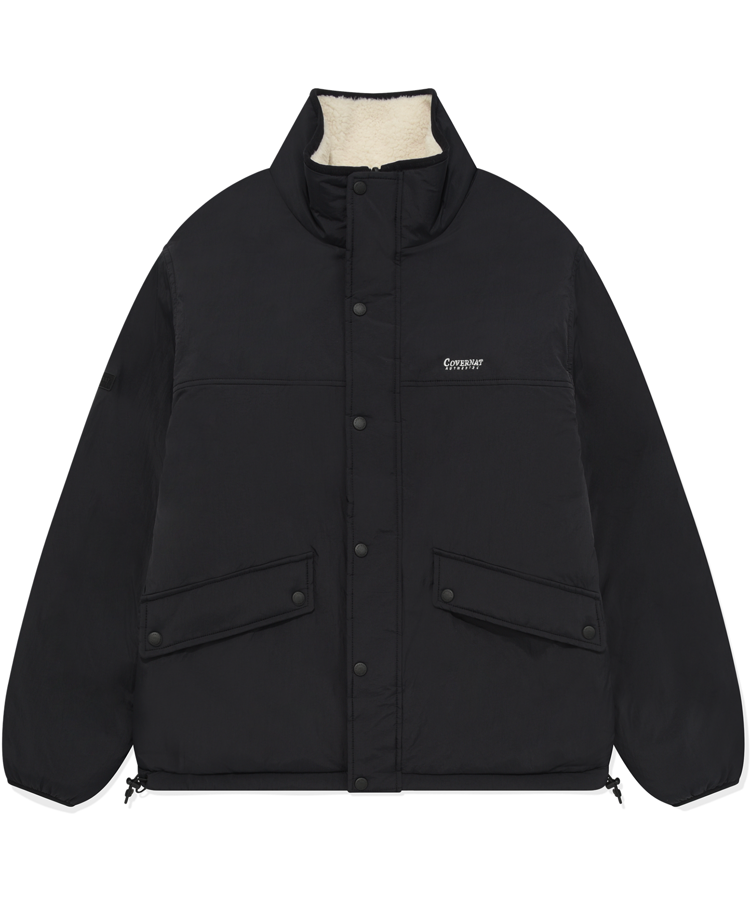 [COVERNAT]★REVERSIBLE COMFY BOA ZIP-UP JACKET Covernat Unisex Reversible Compy Boa Hoodie Zipup Jacket