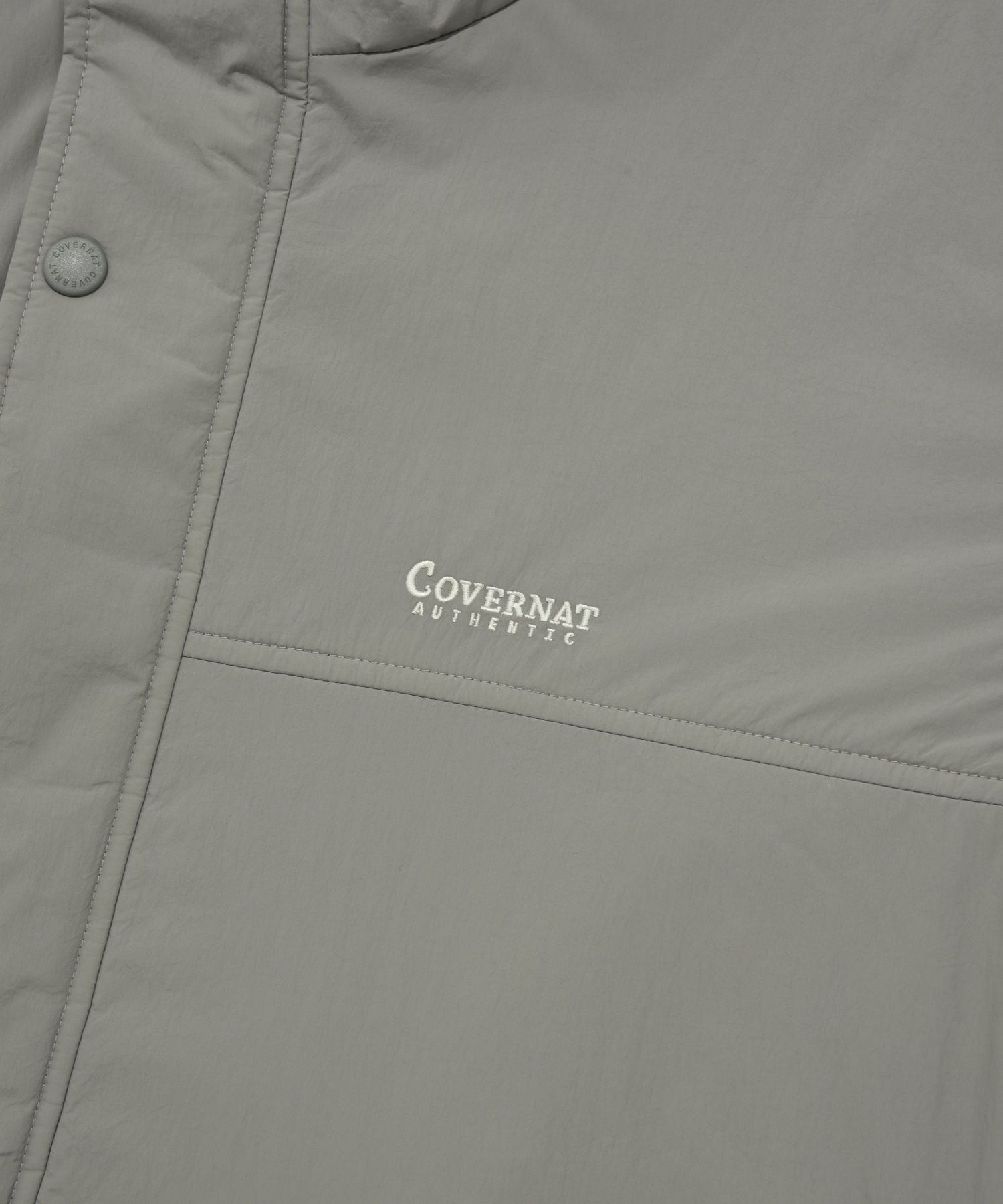 ☆関税込☆COVERNAT★REVERSIBLE COLLARLESS COMFYBOA JACKET★ MUSINSA | COVERNAT Reversible Comfyboa Zip-up Jacket Charcoal