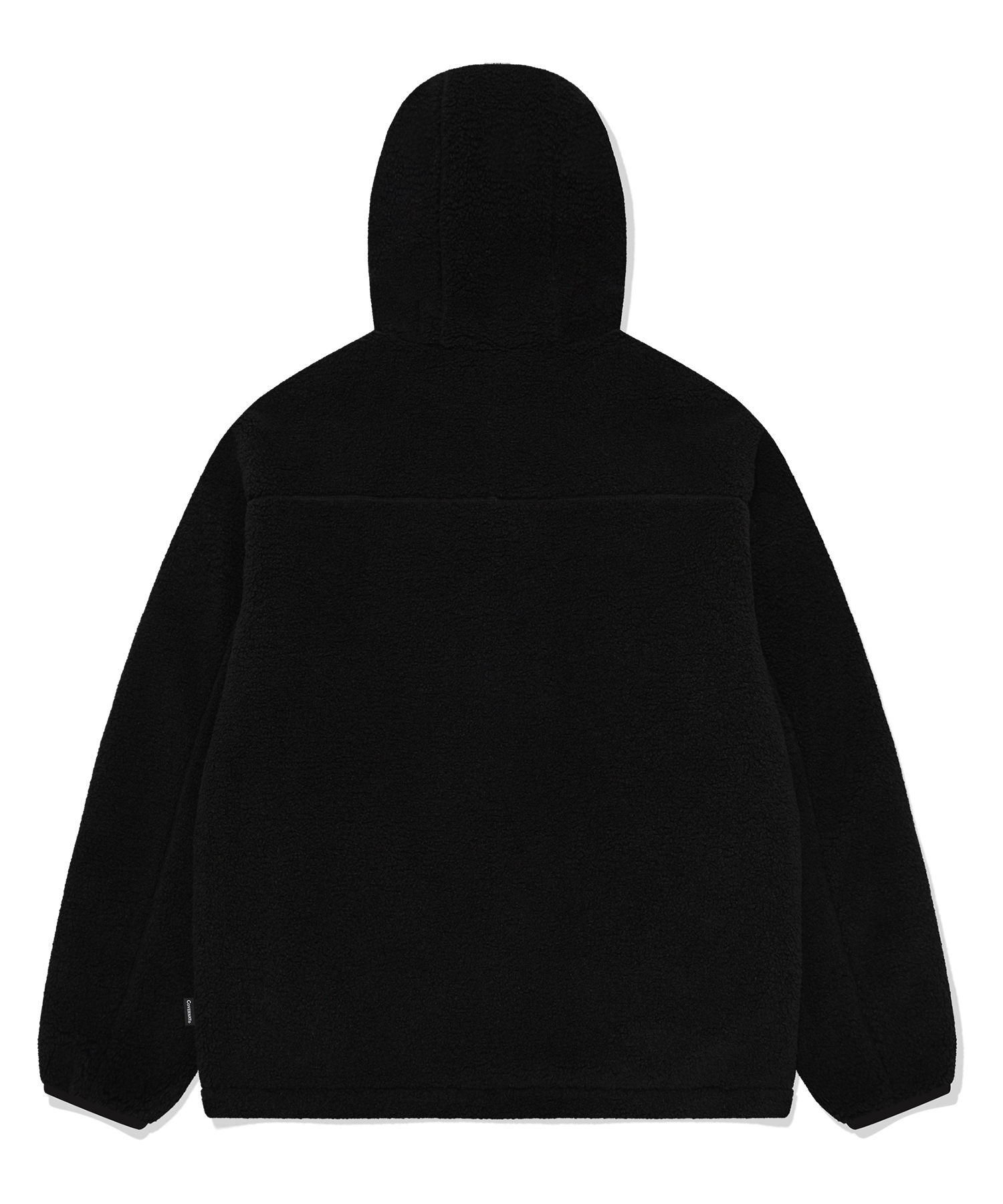 MUSINSA | COVERNAT Reversible Compiboa Hoody Zip-up Jacket Black