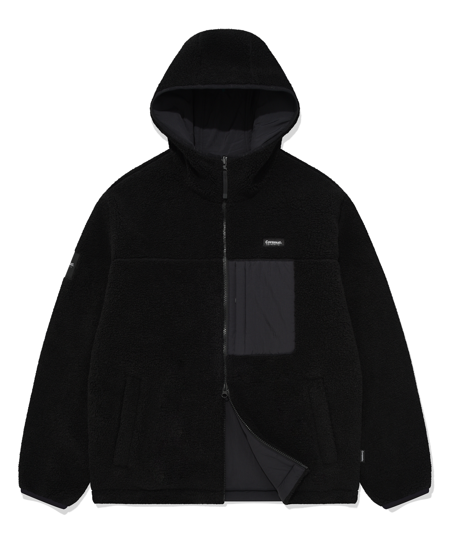 [COVERNAT]★REVERSIBLE COMFY BOA ZIP-UP JACKET Covernat Unisex Reversible Compy Boa Hoodie Zipup Jacket