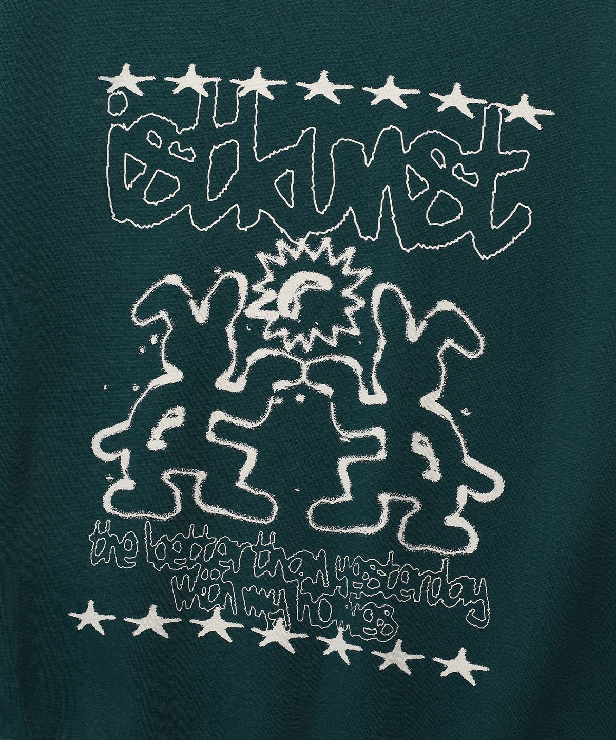 이스트쿤스트(ISTKUNST) TWIN RABBIT SWEATSHIRTS_DEEP GREEN(IK2DFMM464A)