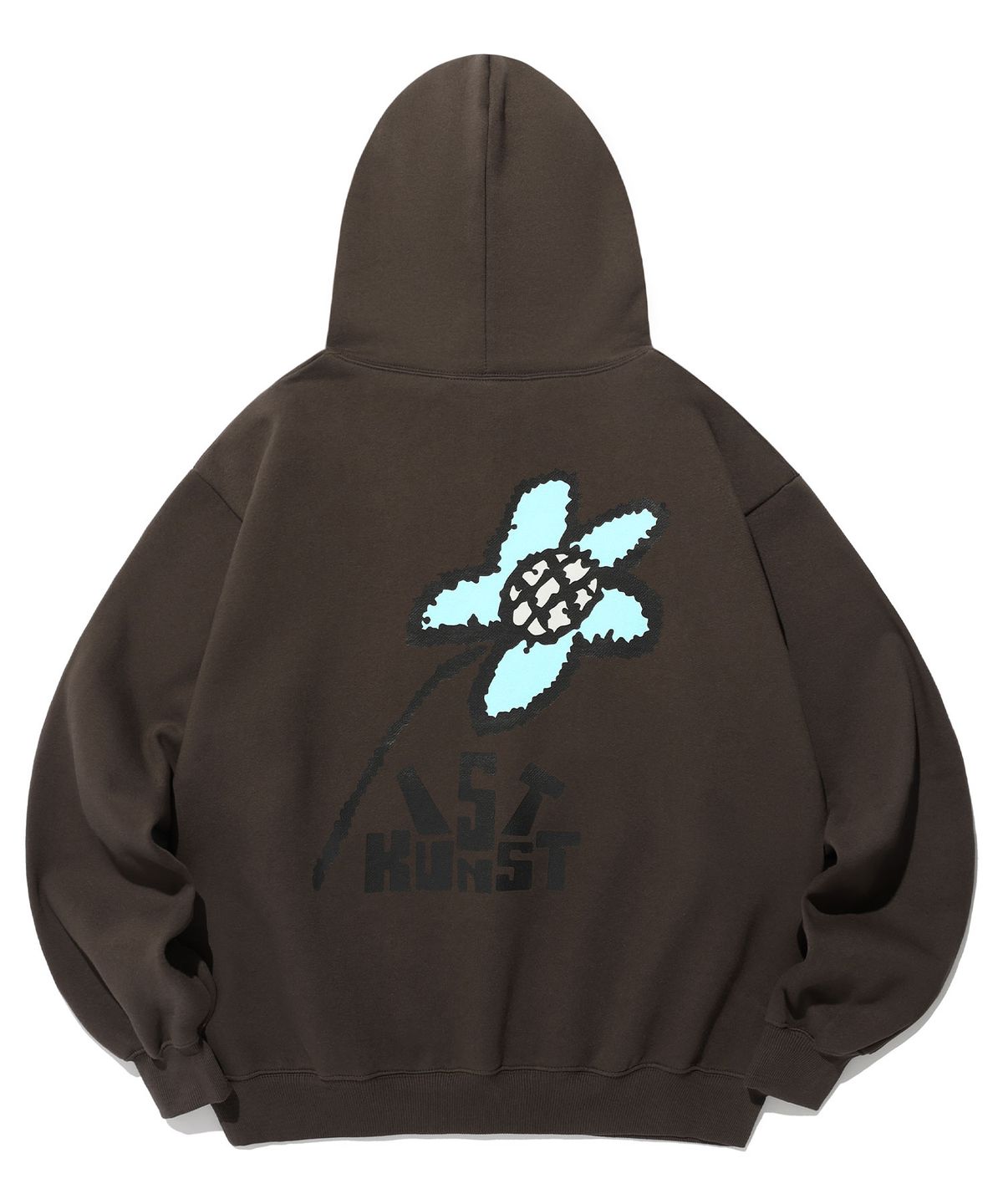 이스트쿤스트(ISTKUNST) DOODLE FLOWER HOODIE_BROWN(IK2DFMM429A)