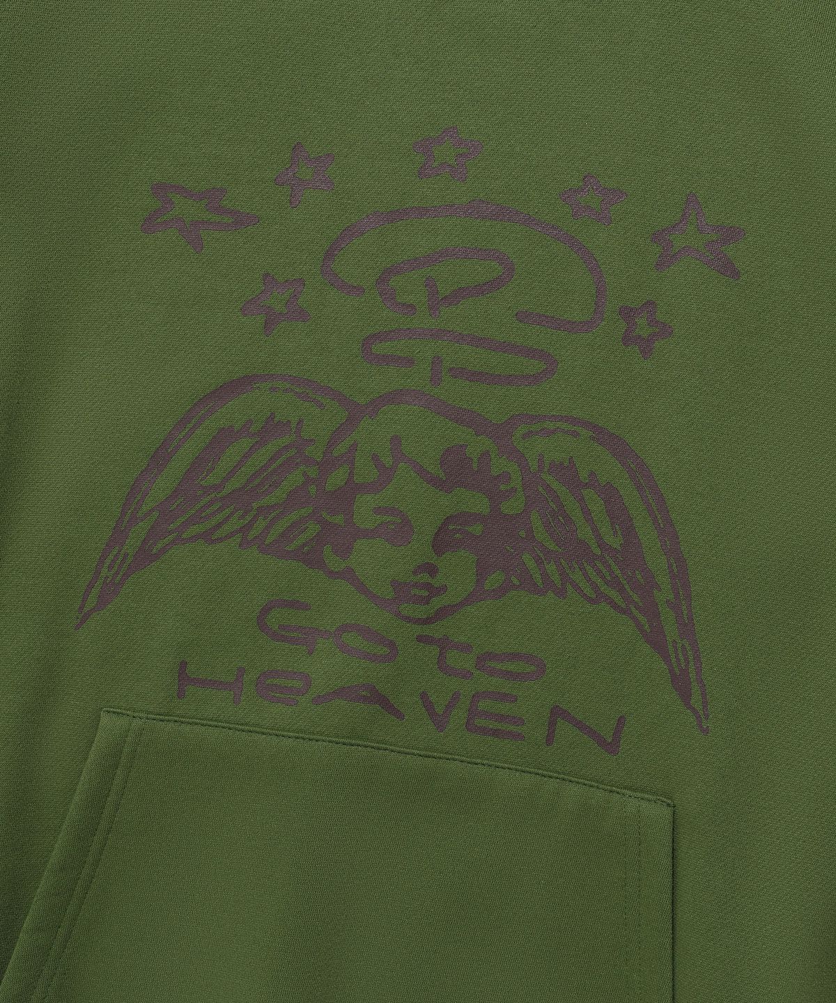 이스트쿤스트(ISTKUNST) HEAVEN ANGEL HOODIE_OLIVE(IK2DFMM425A)