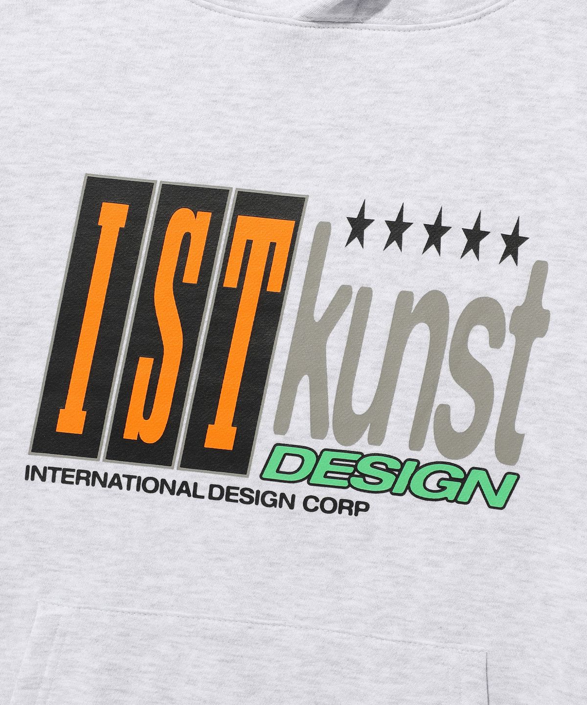 이스트쿤스트(ISTKUNST) IK 5STAR LOGO HOODIE_LIGHT GREY(IK2DFMM416A)