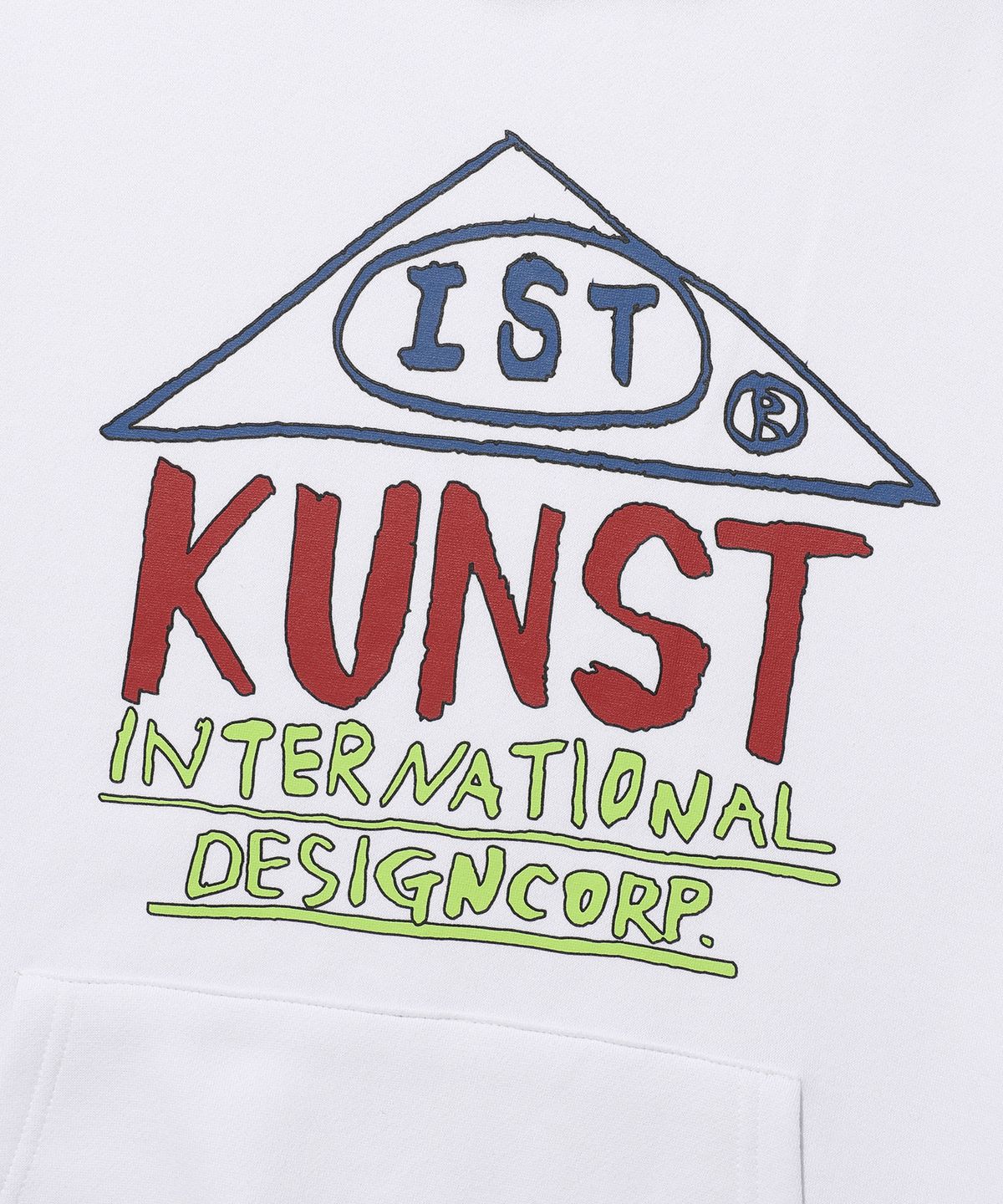 이스트쿤스트(ISTKUNST) DOODLE HOUSE LOGO HOODIE_WHITE(IK2DFMM413A)