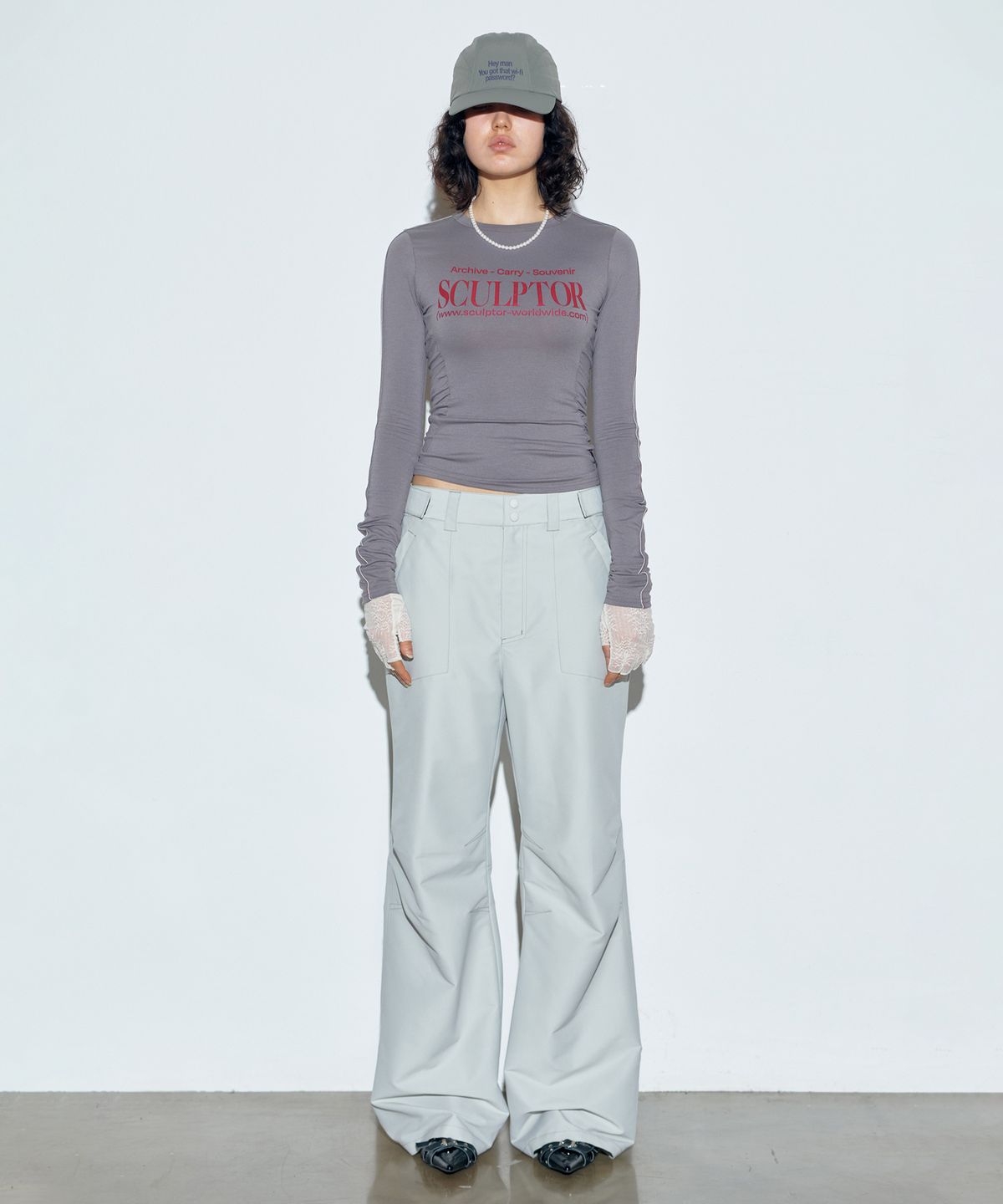 스컬프터(SCULPTOR) Classic Bootcut Pants Pale Beige