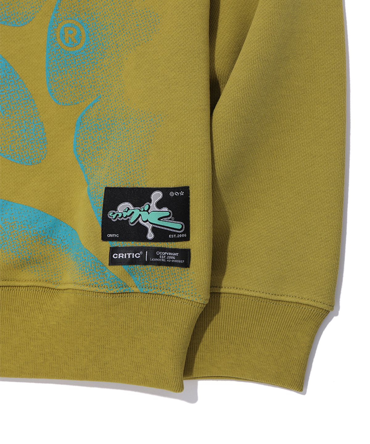 크리틱(CRITIC) EMERGENCY LANDED ALIEN SWEATSHIRTS OLIVE