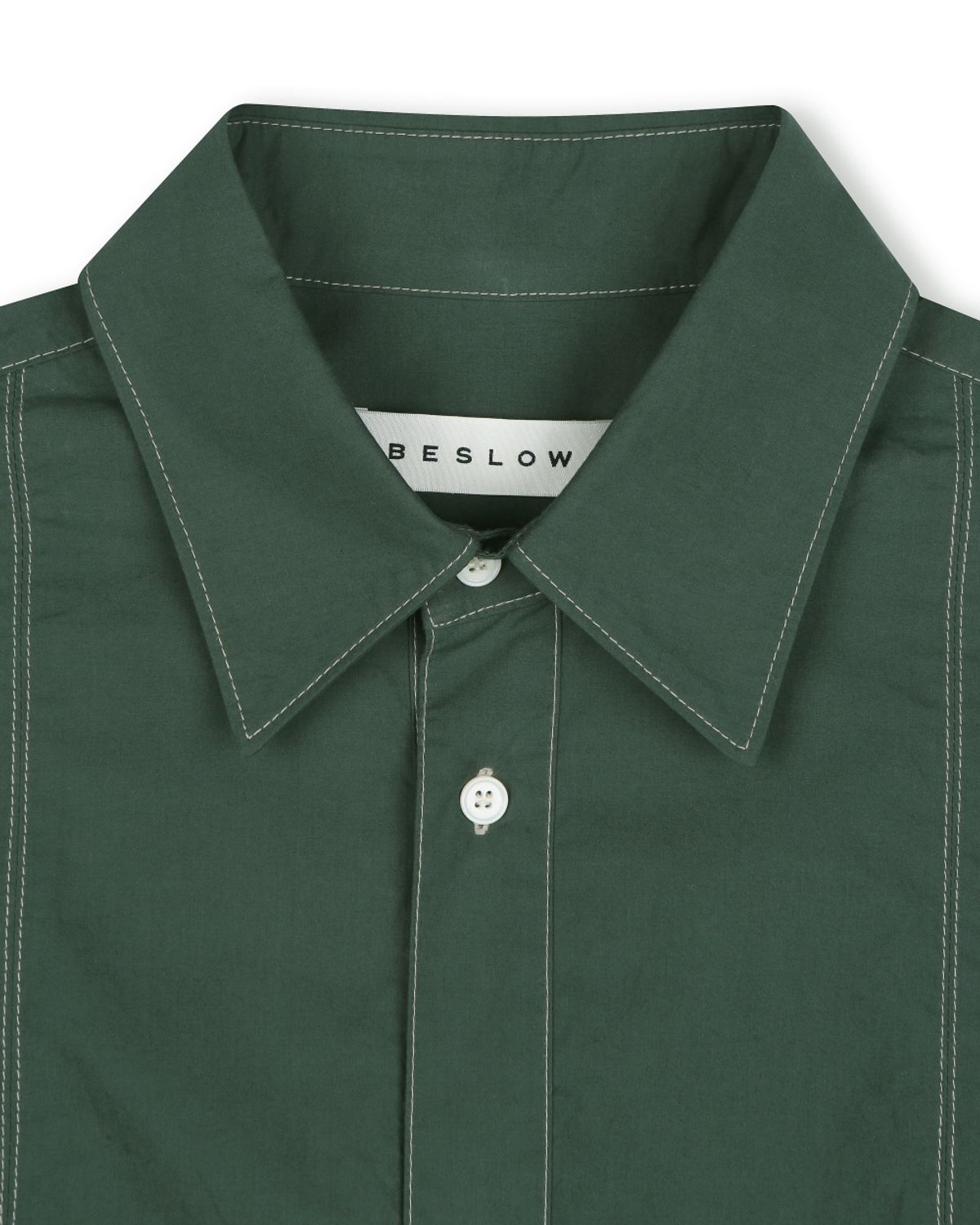 비슬로우(BESLOW) COTTON STITCHED MILITARY SHIRT GREEN