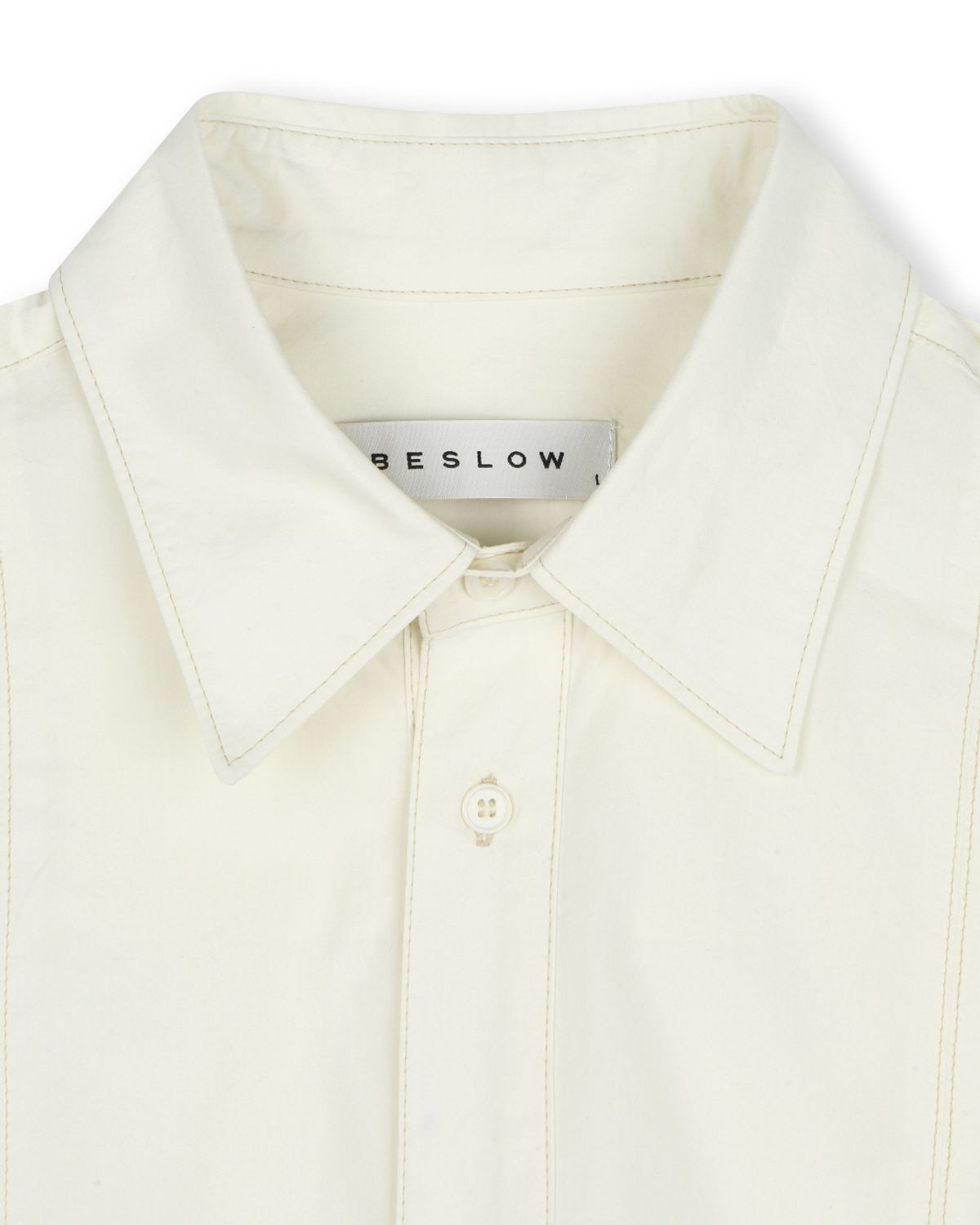 비슬로우(BESLOW) COTTON STITCHED MILITARY SHIRT CREAM