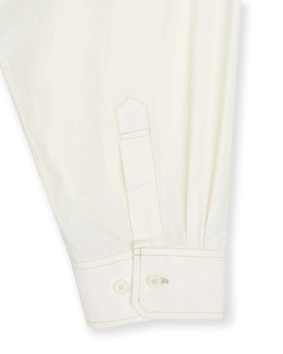 비슬로우(BESLOW) COTTON STITCHED MILITARY SHIRT CREAM
