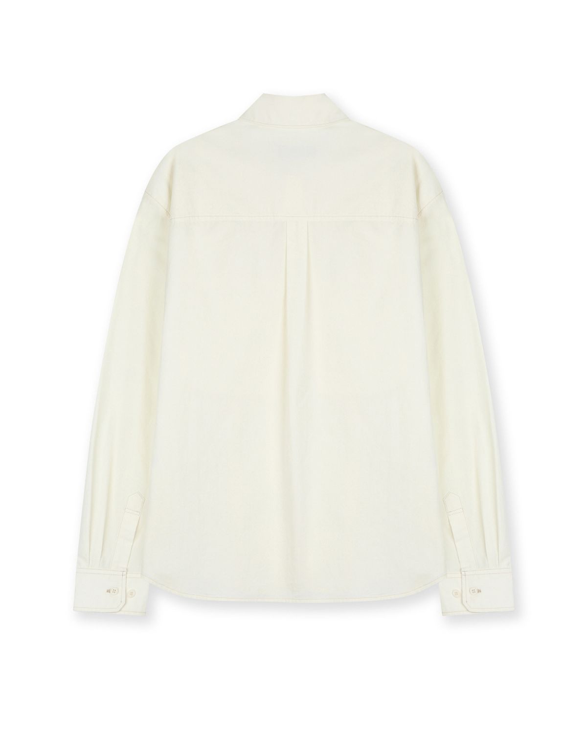 비슬로우(BESLOW) COTTON STITCHED MILITARY SHIRT CREAM